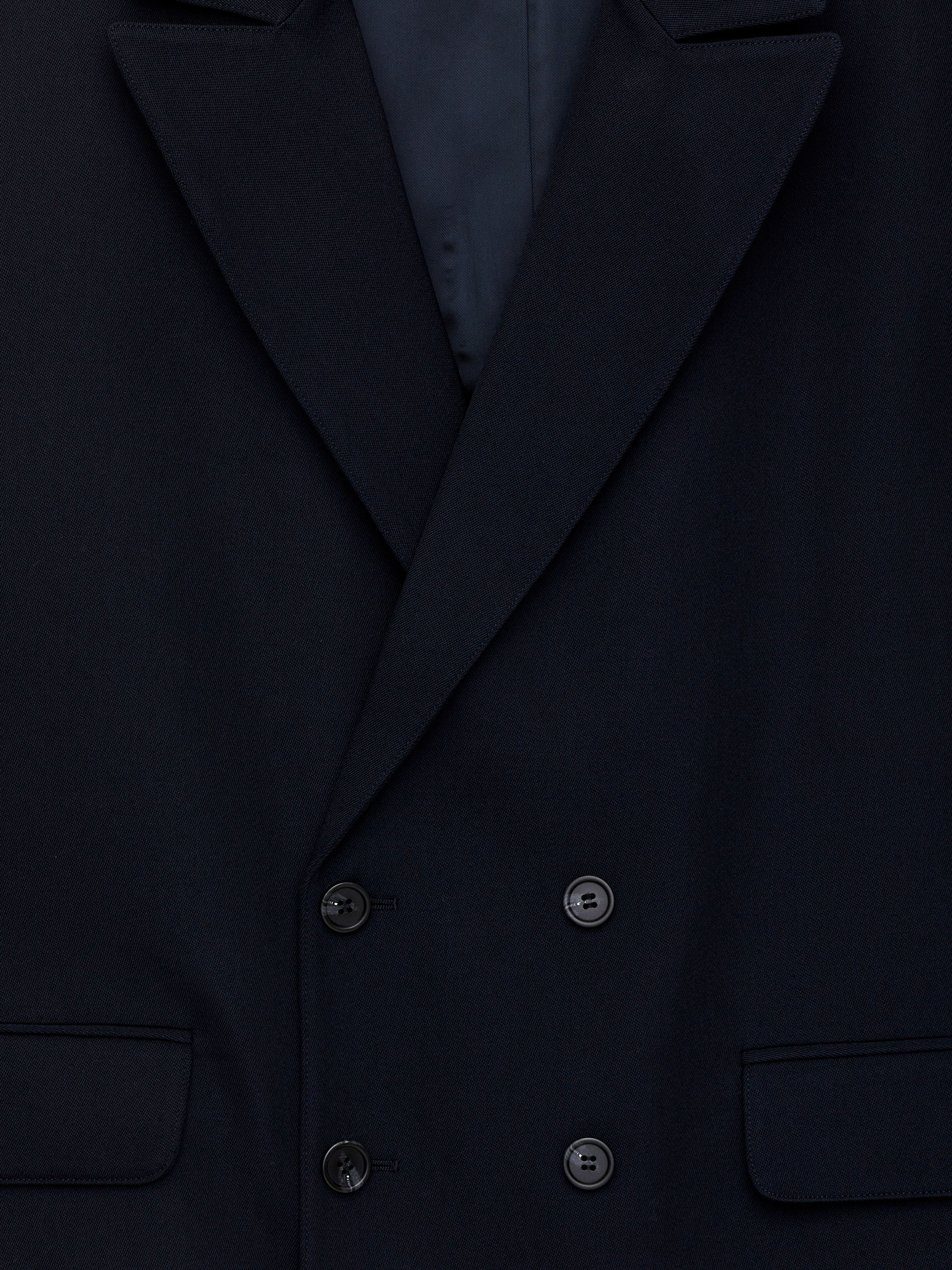 Dubbelknäppt kavaj i ull - Mörkblå - Loose fit - Men - StillMedia/DescriptiveDetail - 1