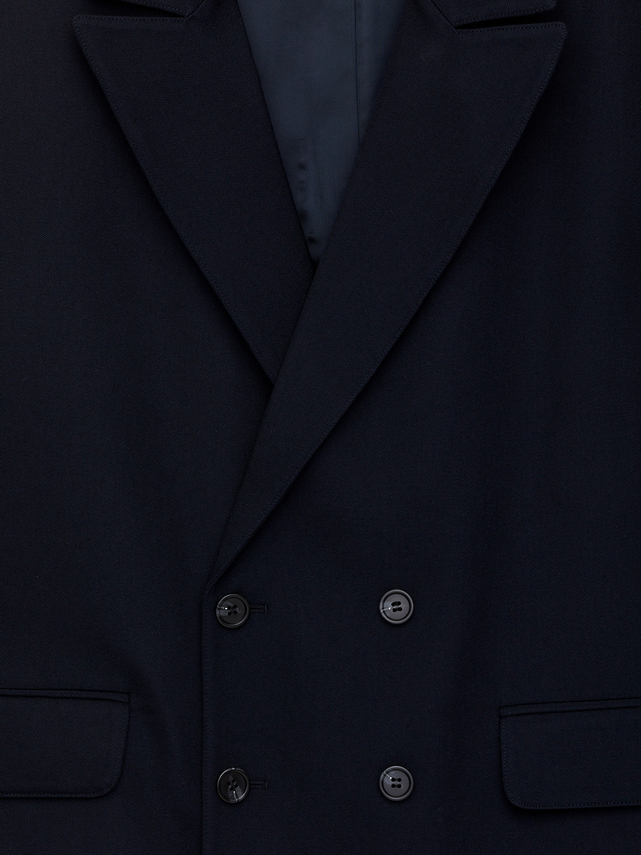 Double-Breasted Wool Blazer - Dark Blue - Loose fit - Men - StillMedia/DescriptiveDetail - 1
