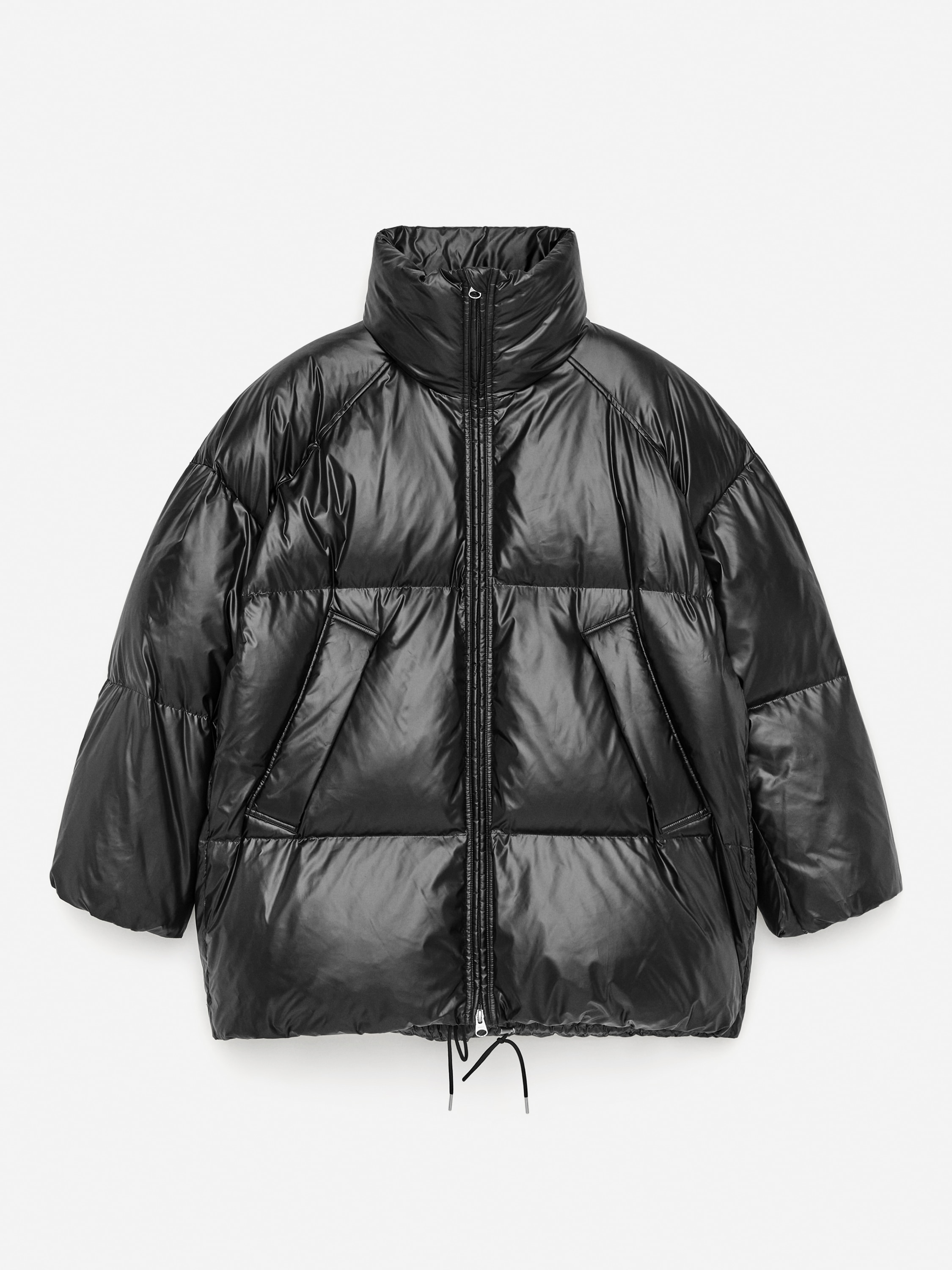 Upcycled Down Puffer Jacket - Black