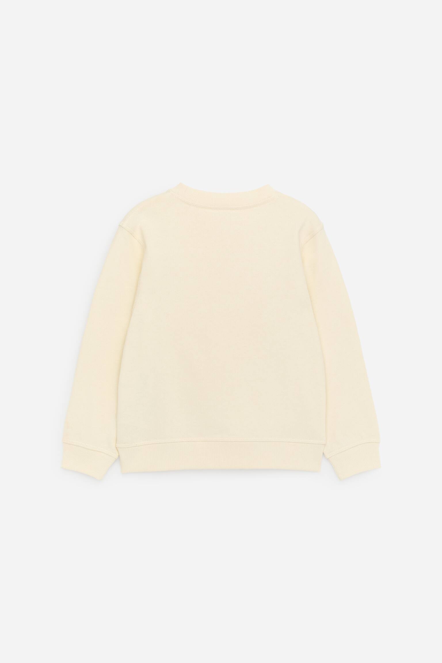 Sweat en tissu éponge-Jaune beurre - 3