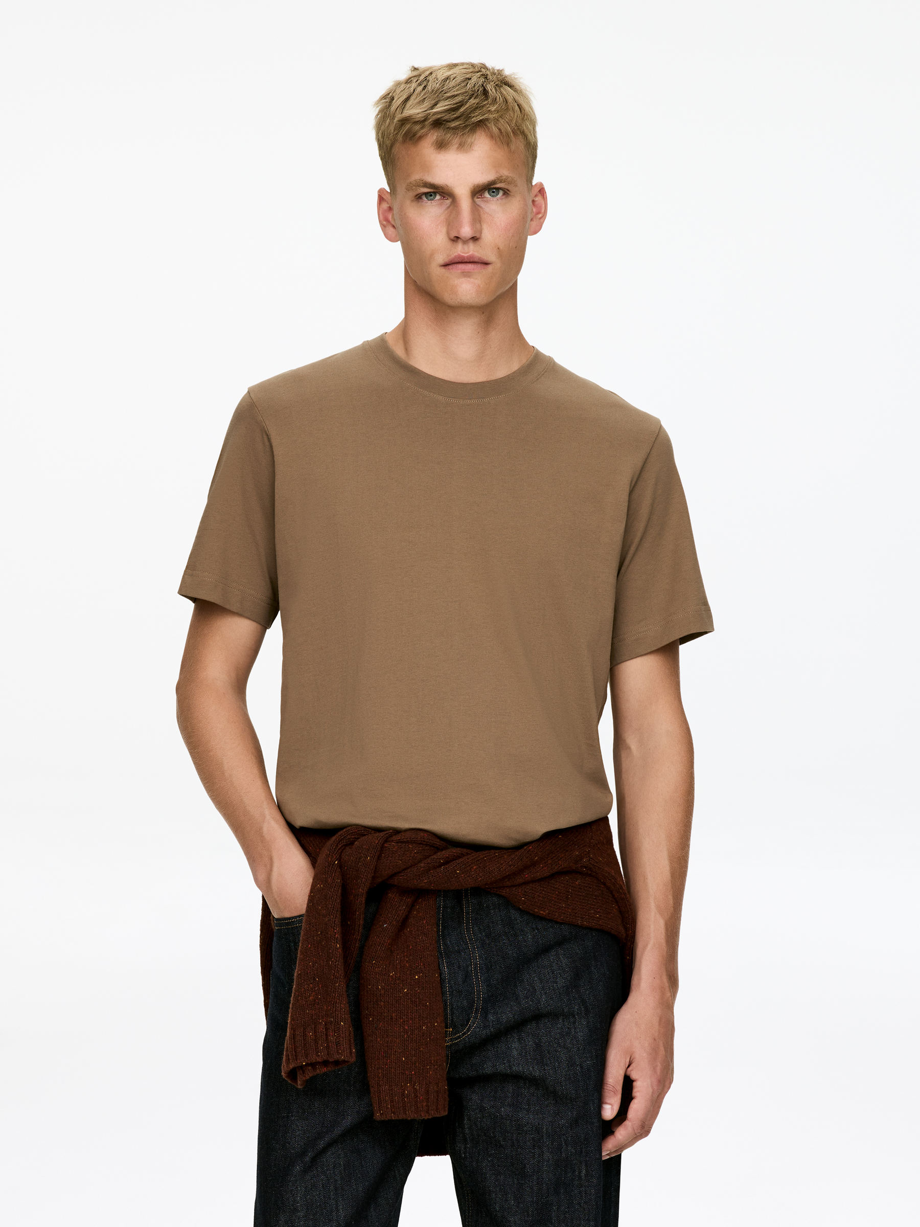 220 GSM Relaxed T-Shirt-#76654E-17022