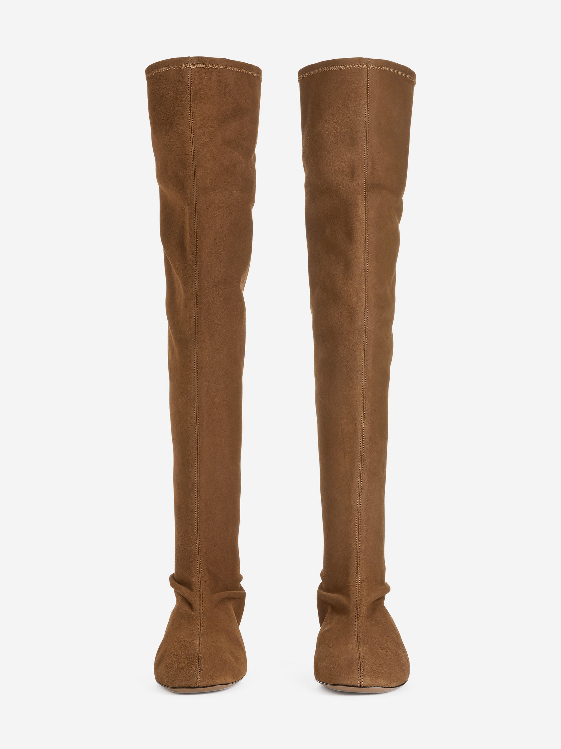 Bottes en daim à hauteur du genou - Marron - Femme - StillMedia/DescriptiveStillLife - 5