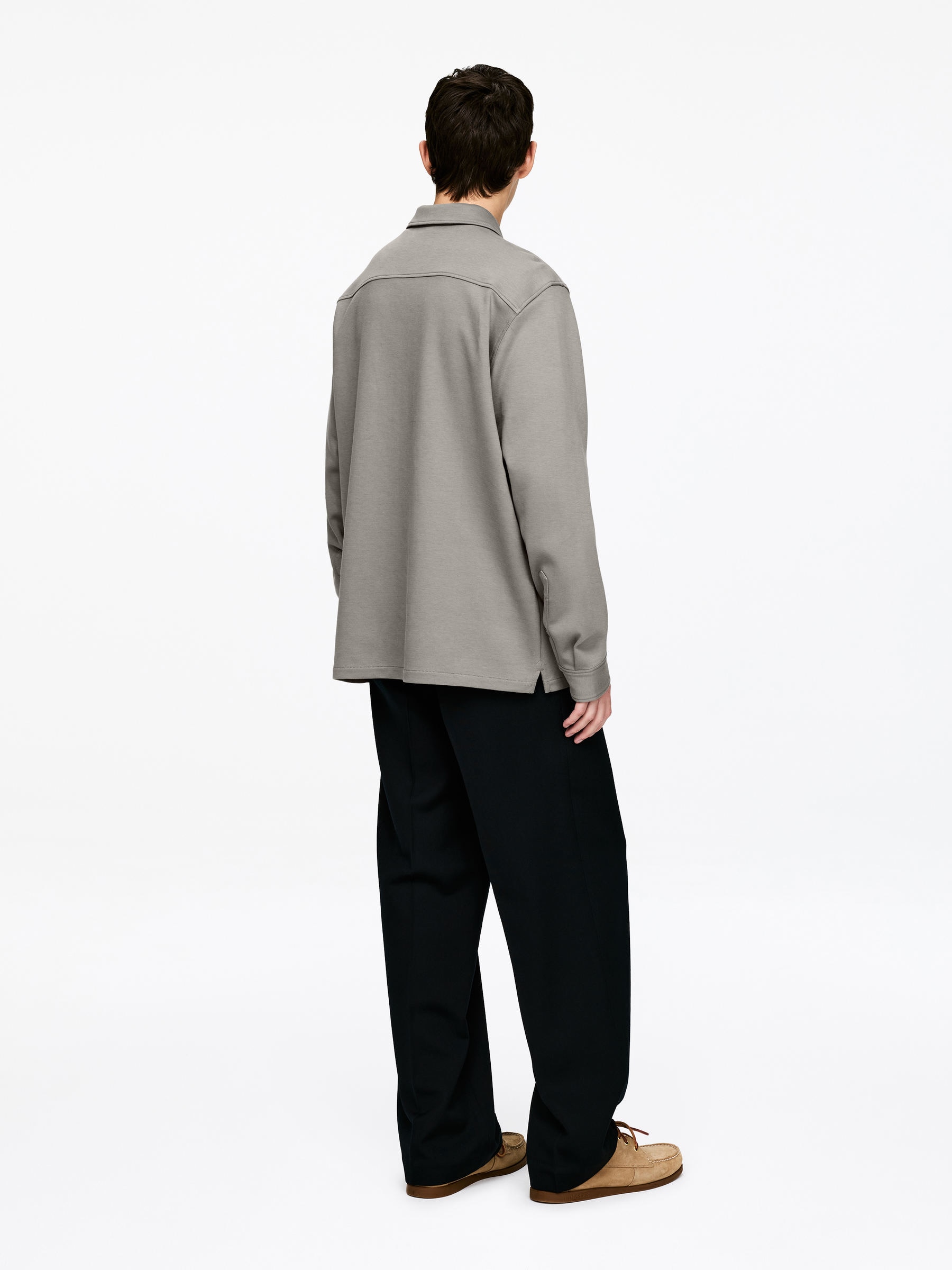 Jersey-Overshirt - Graubraun - Regular Fit - Men - StillMedia/Lookbook - 5