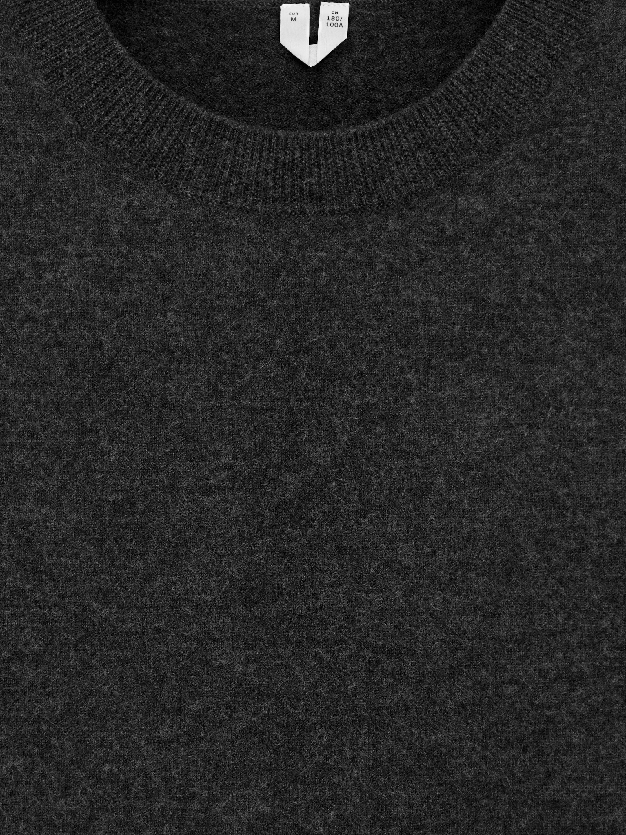 Grotere afbeelding bekijken: Trui van gekookte wol met ronde hals - Donkergrijs - HEREN | H&M NL 2