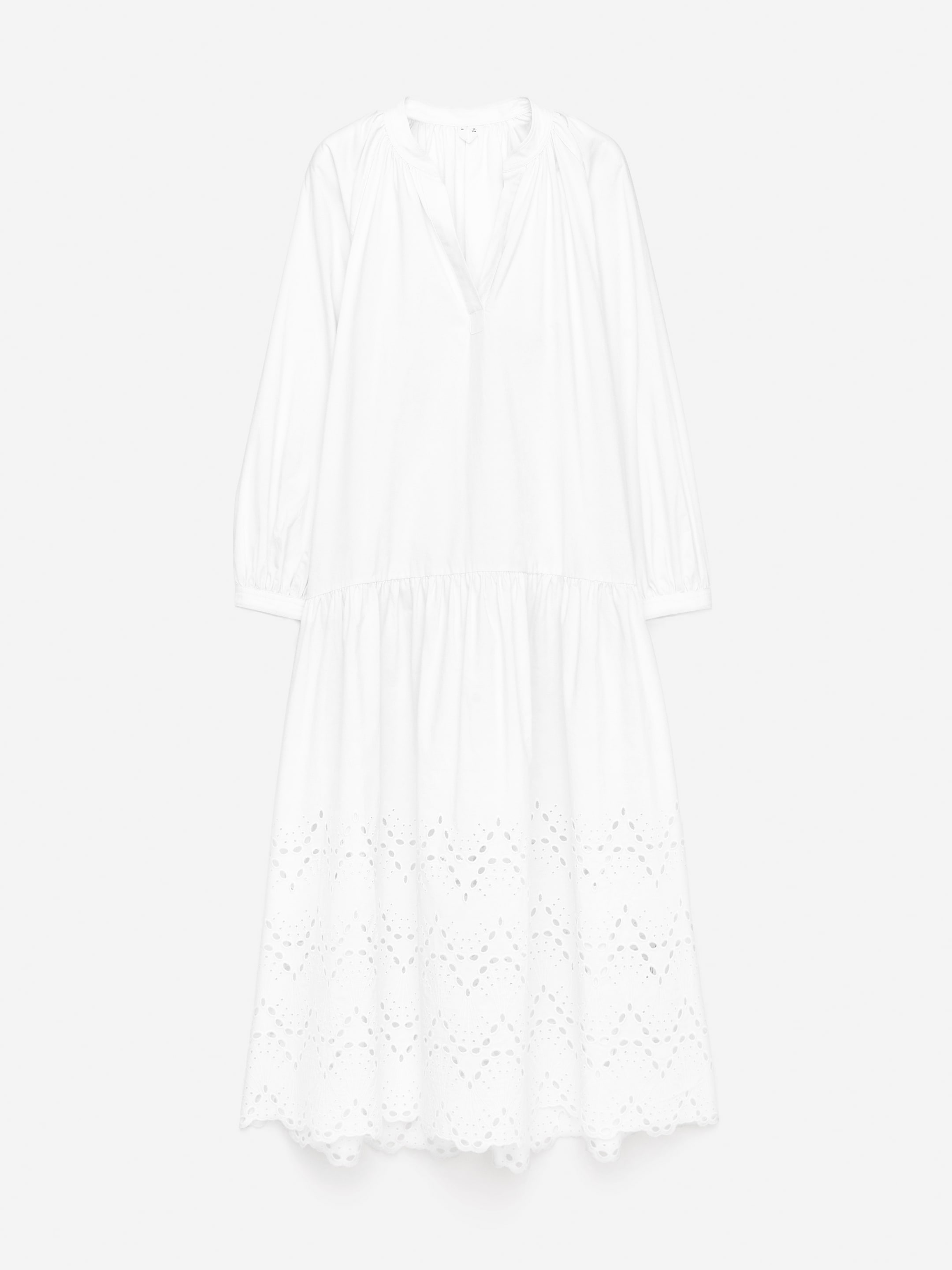 Embroidered Dress-#FFFFFF-15835