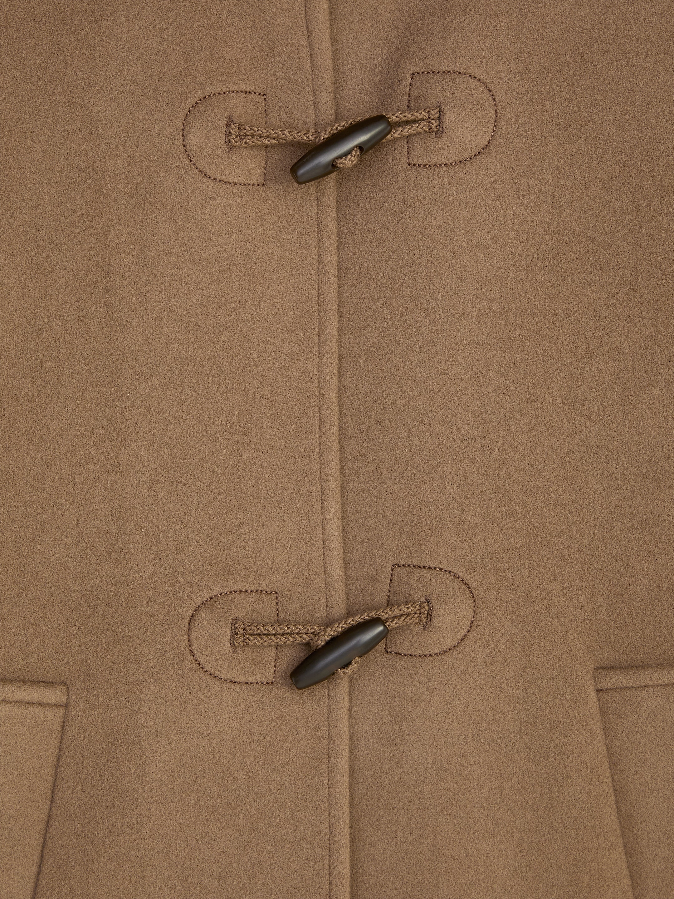 Chaqueta corta de paño grueso en mezcla de lana - Topo oscuro - Corte estándar - women - StillMedia/DescriptiveDetail - 1