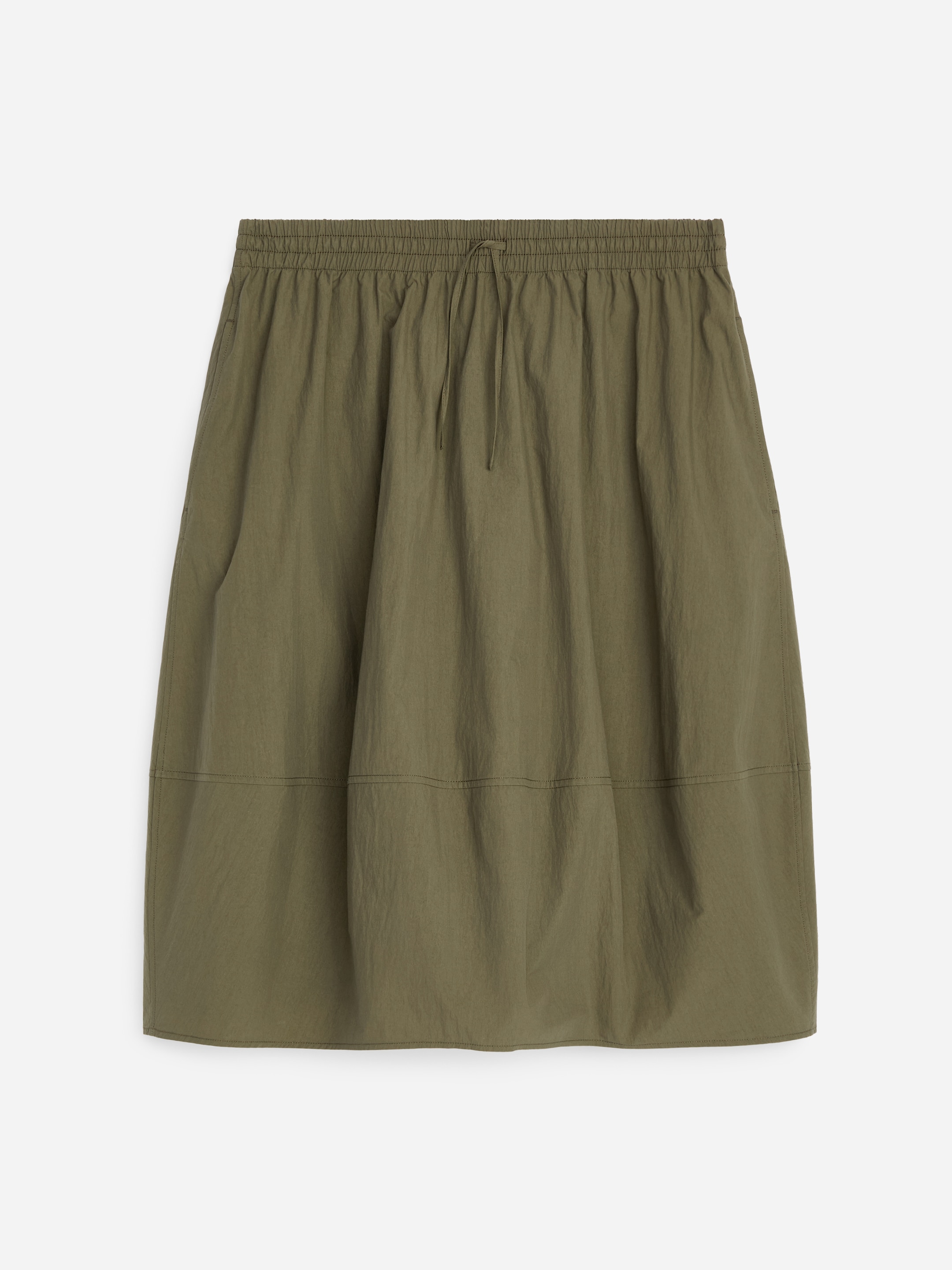 Jupe cocon mi-longue - Vert kaki foncé - Regular fit - Femme - StillMedia/DescriptiveStillLife - 1