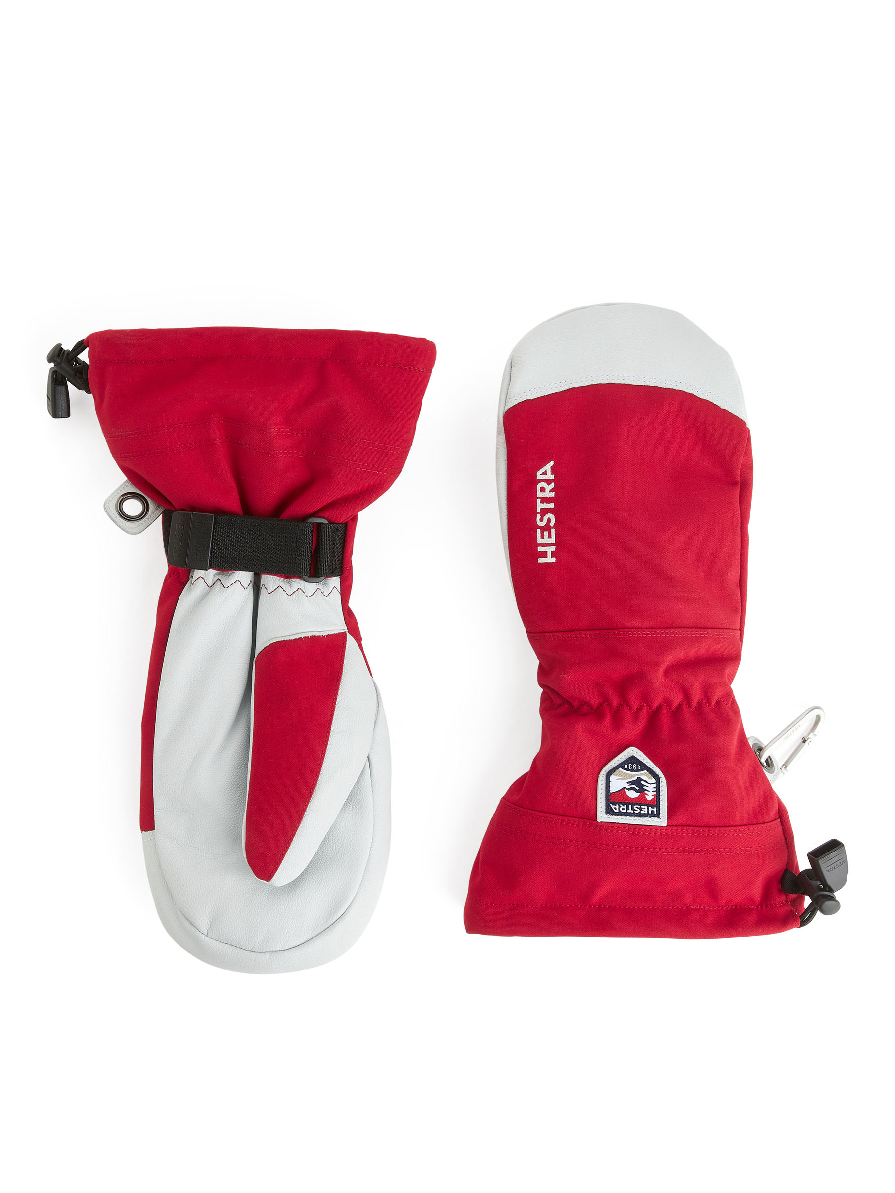 HestraArmyLeatherHeliSkiGloves - White/Red - Men - StillMedia/DescriptiveStillLife - 2