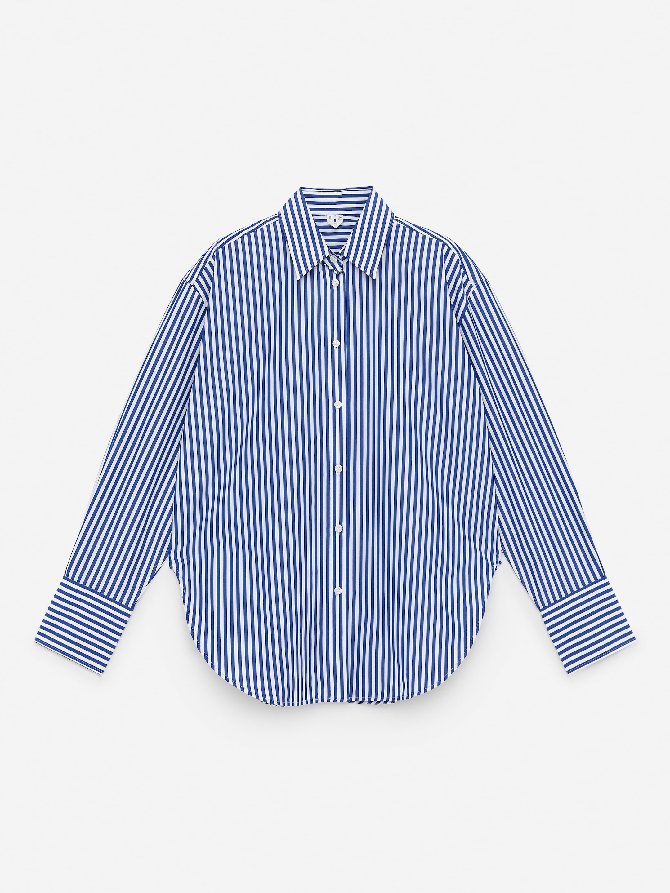 Visualizza immagine più grande: Camicia in popeline dalla vestibilità rilassata - Blu/Bianco - DONNA | H&M IT 1