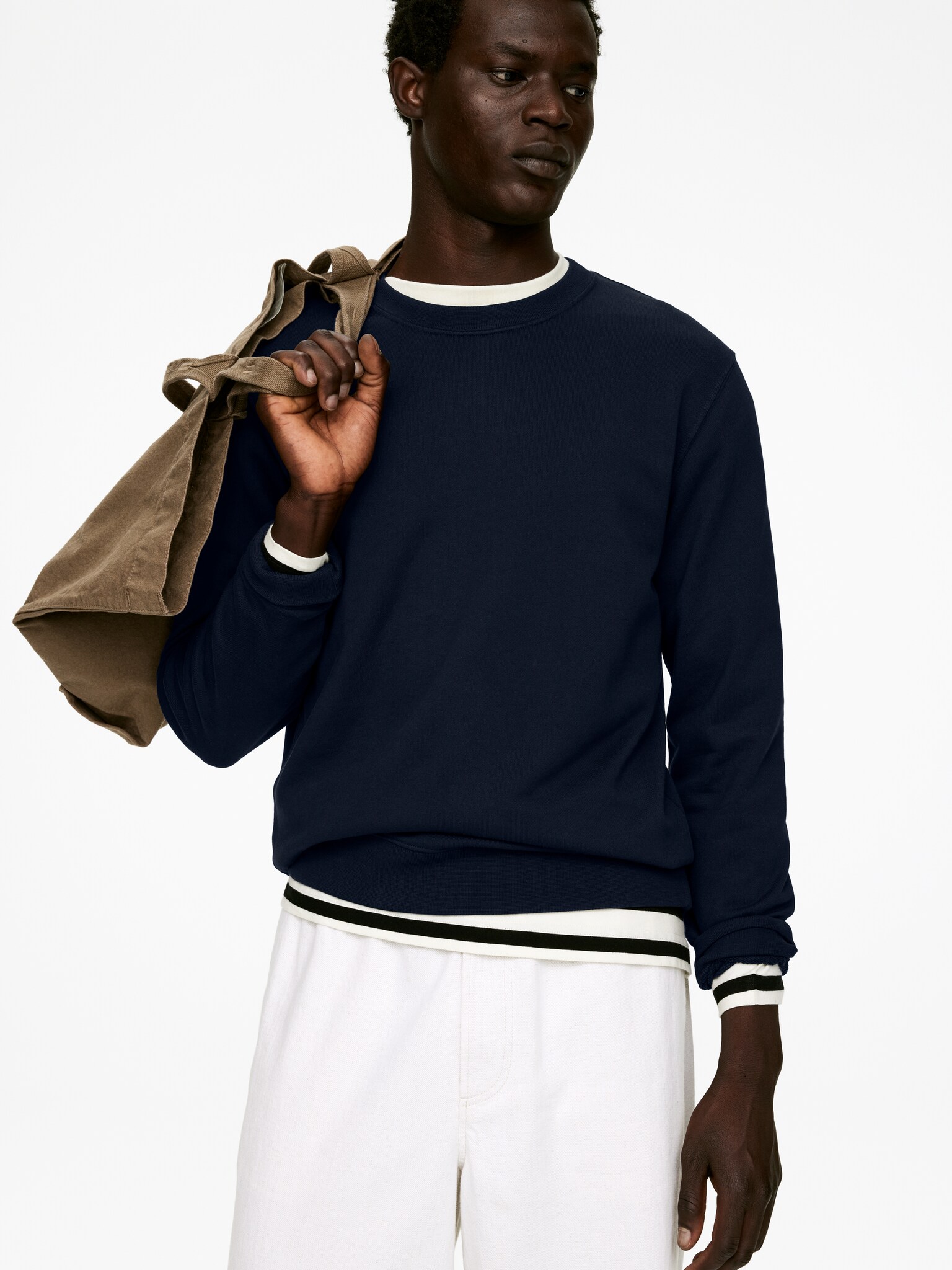 Sweat semi-épais - Bleu foncé/Bleu poudré/Noir/gris - 6