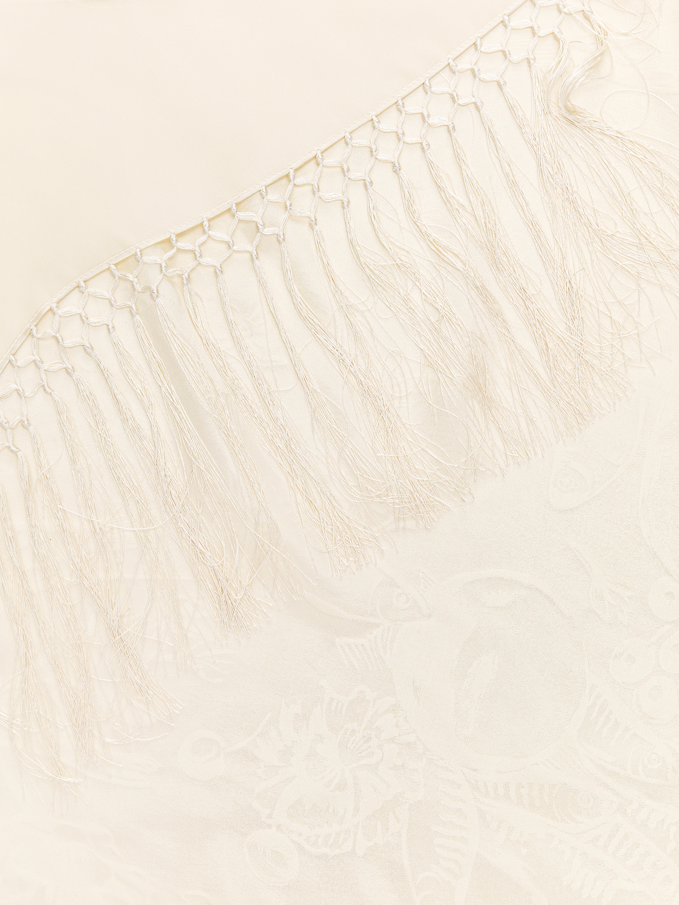 Jacquard Silk Scarf - Beige - Women - StillMedia/DescriptiveDetail - 3