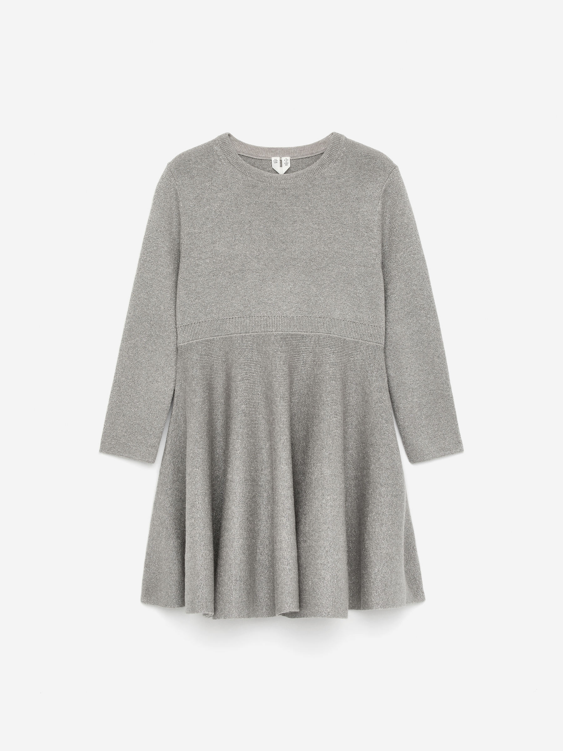Knitted Dress-Grey-16874