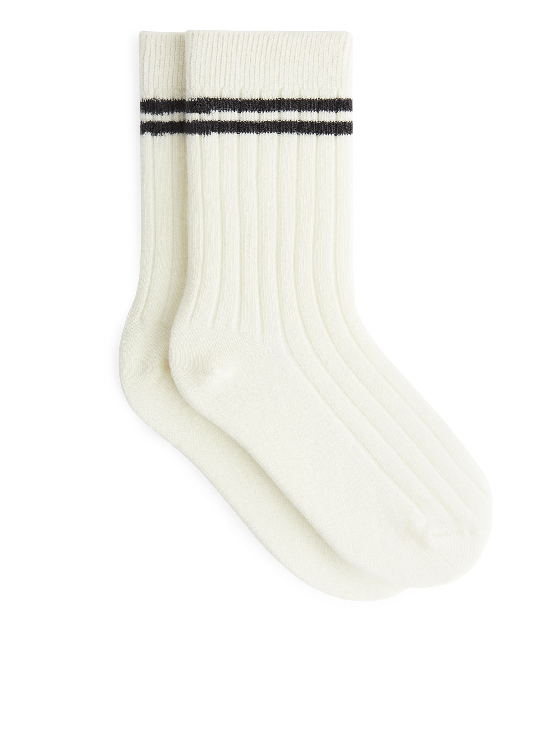 Rippstricksocken im 2er-Pack - Weiß/Schwarz - Kinder - StillMedia/DescriptiveStillLife - 1