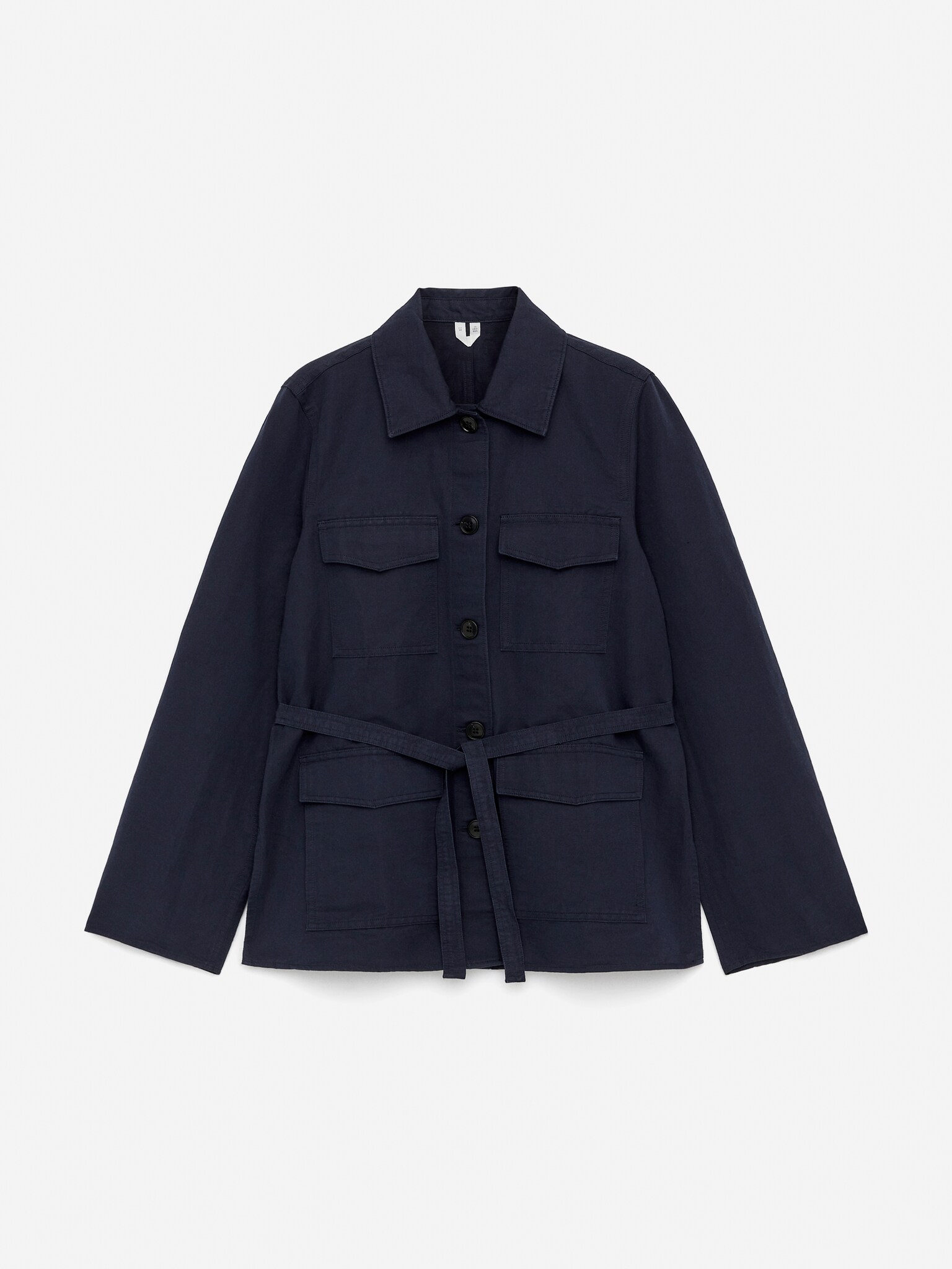Overshirt mit Gürtel - Dunkelblau