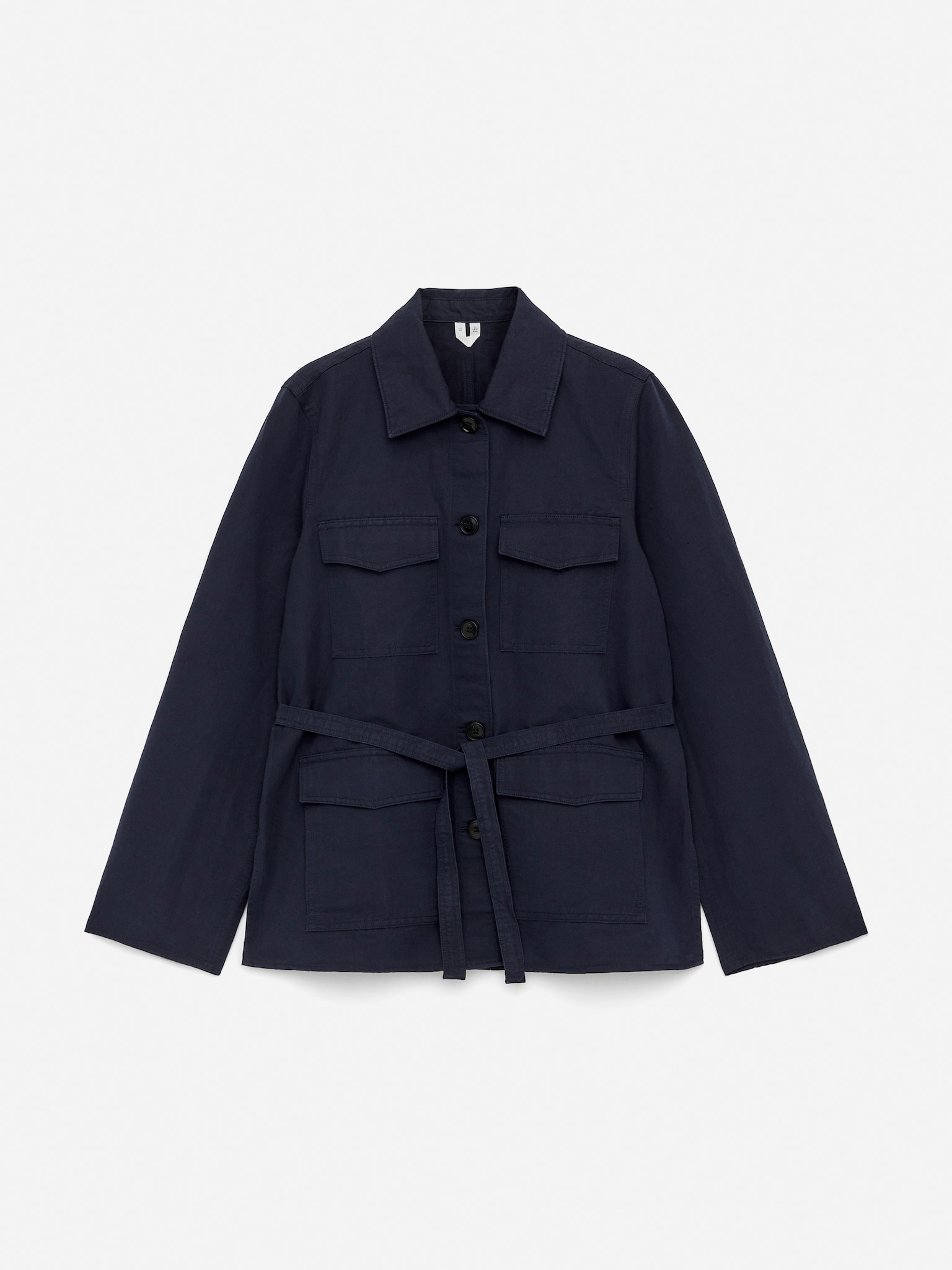 Belted Overshirt - Dark Blue