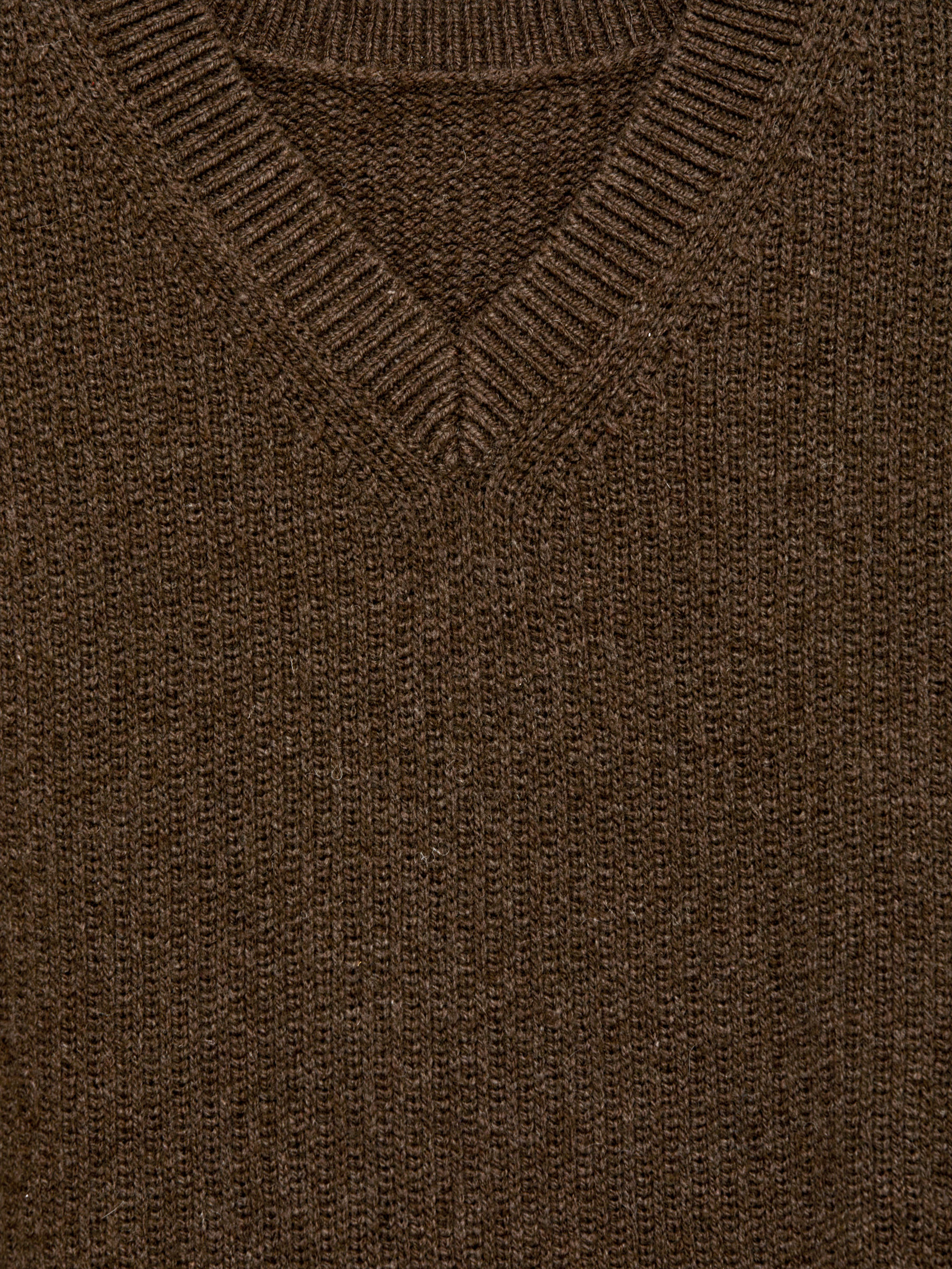 Wollpullunder mit V-Ausschnitt - Braun - Regular Fit - Men - StillMedia/DescriptiveDetail - 1