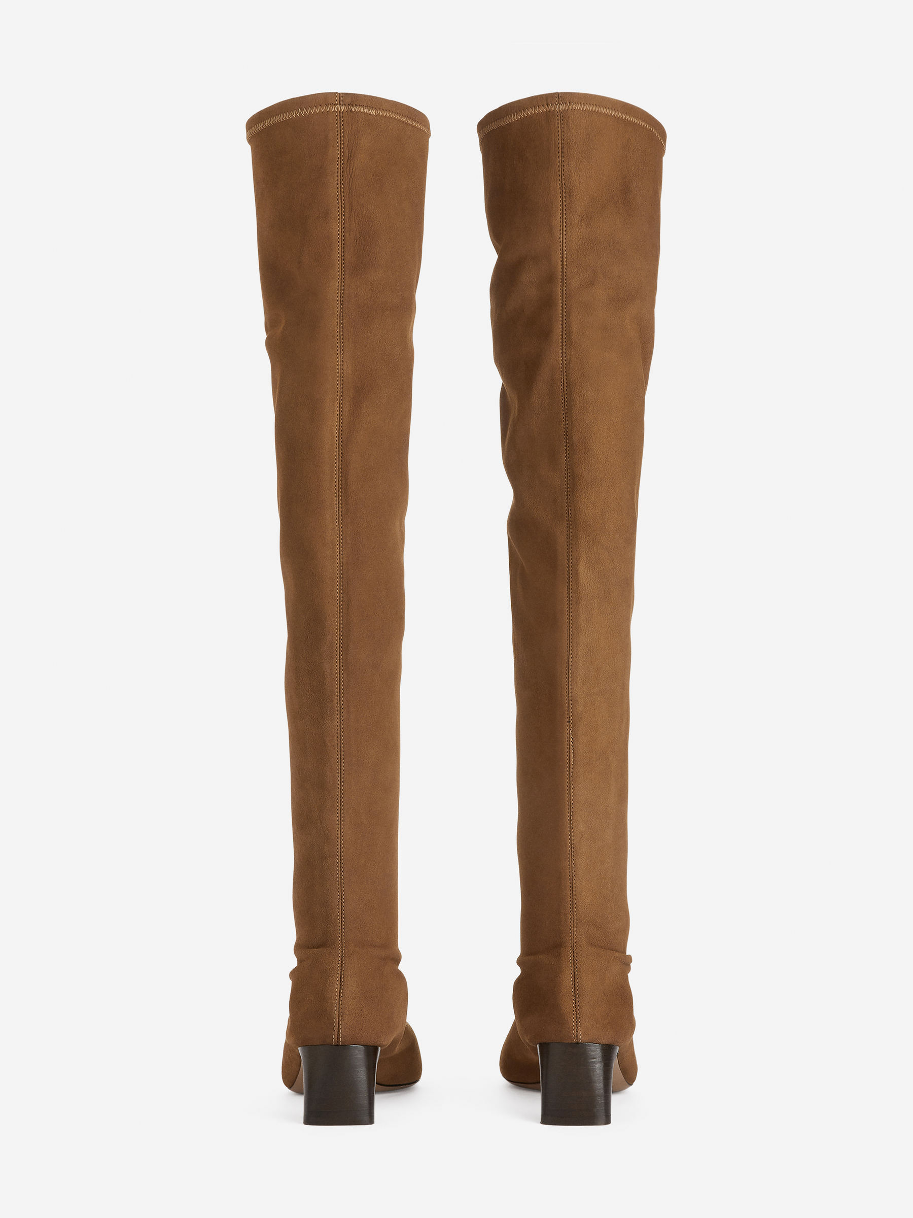 Bottes en daim à hauteur du genou - Marron - Femme - StillMedia/DescriptiveStillLife - 4