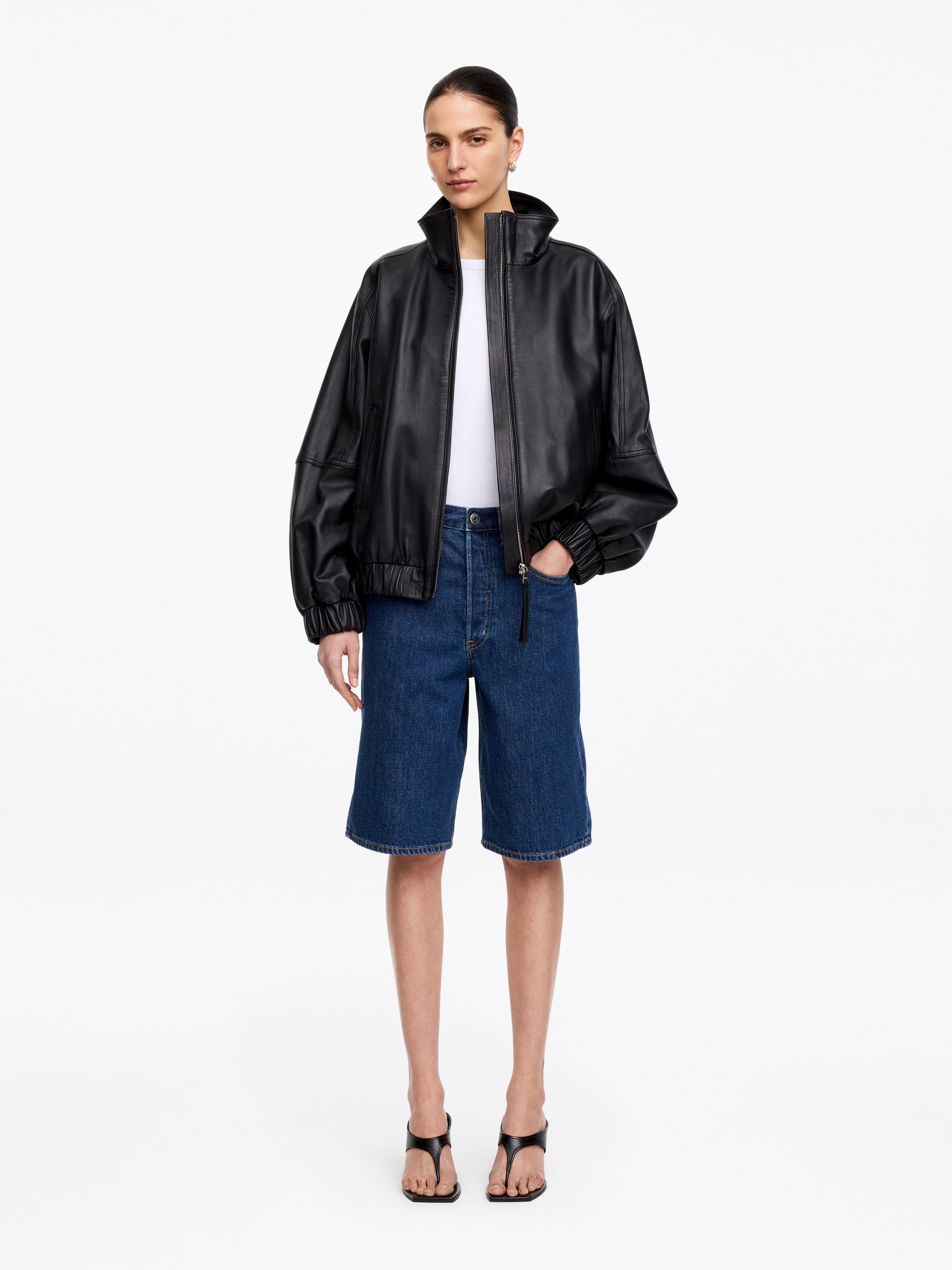 Lange Jeansshorts - Dunkelblau