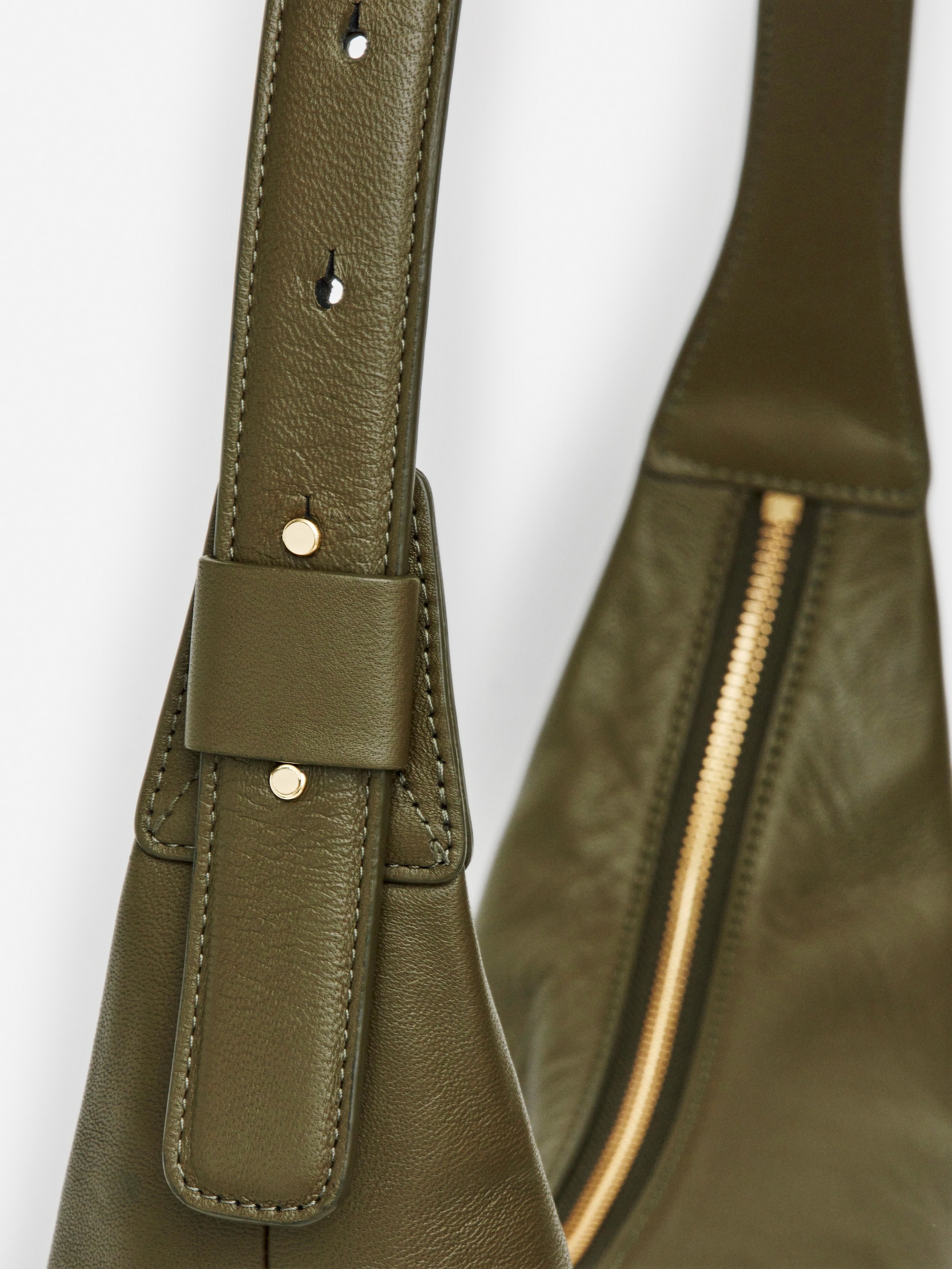 Mittelgroße, geschwungene Schultertasche - Khaki - Women - StillMedia/DescriptiveDetail - 11