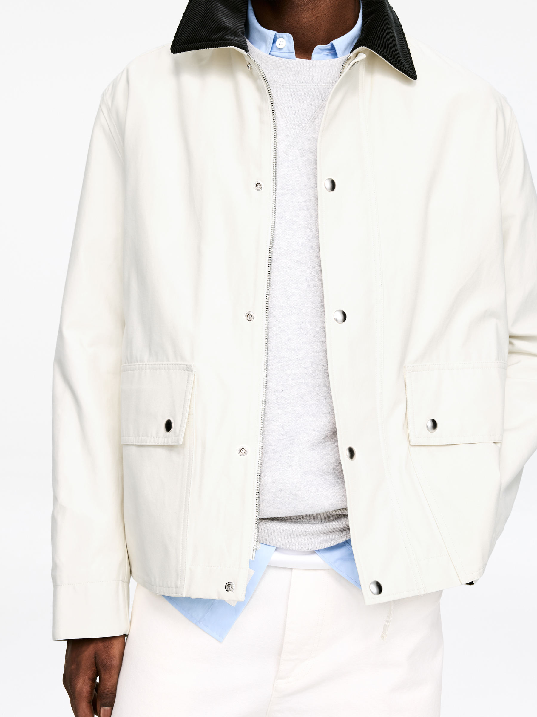 Veste cirée en nylon et coton - Beige clair - Regular fit - Homme - StillMedia/Lookbook - 4