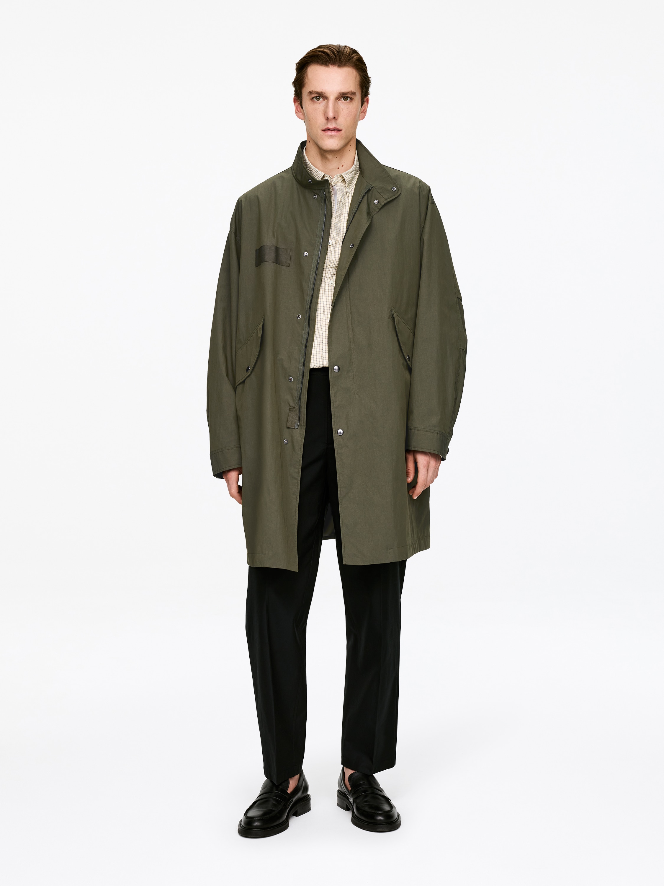 Parka in misto cotone - Verde kaki