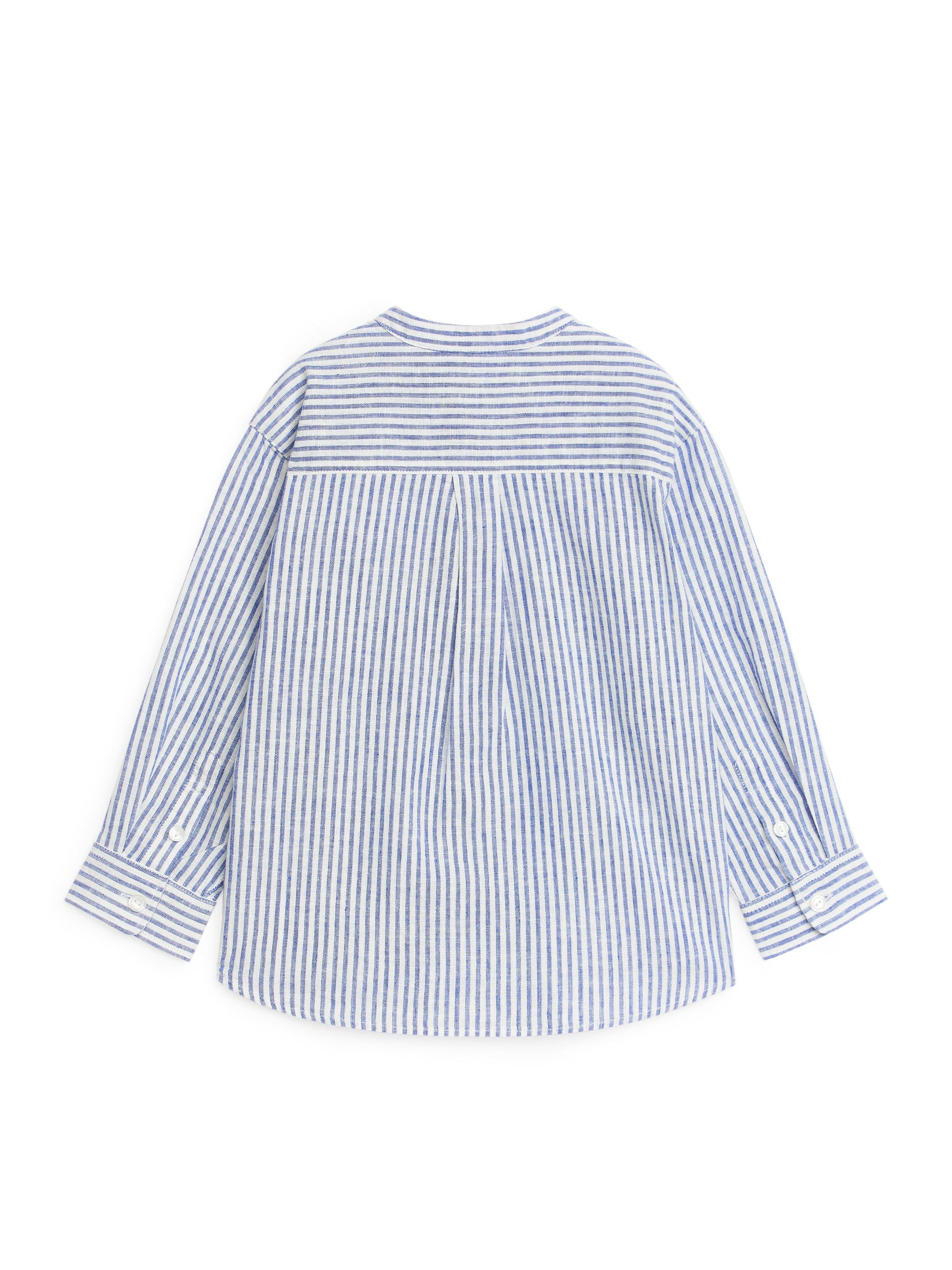 Grösseres Bild ansehen: Henley-Leinenhemd - Blau/Gestreift - KINDER | H&M CH 2