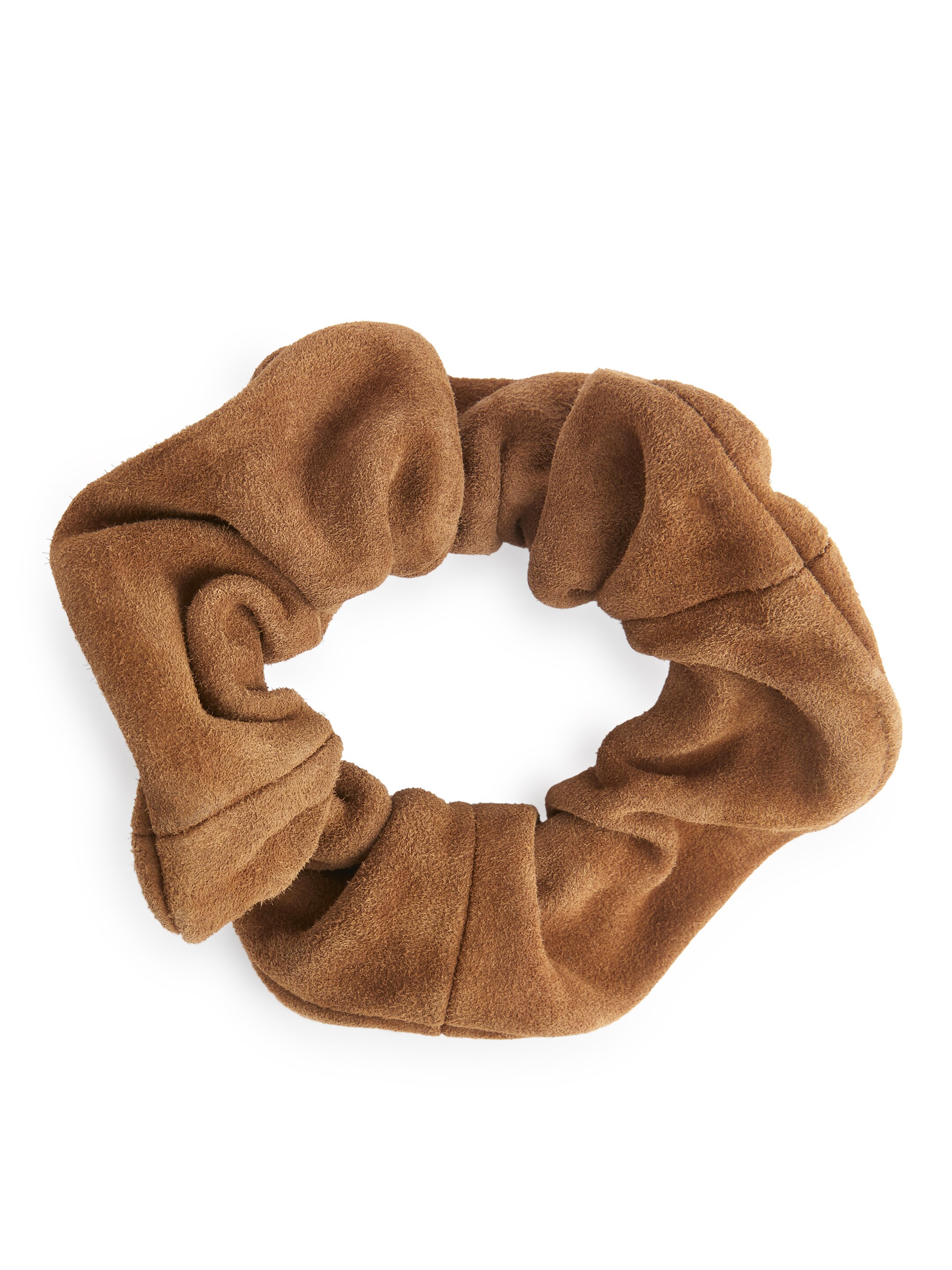Suede Scrunchie - Brown - women - StillMedia/DescriptiveStillLife - 1