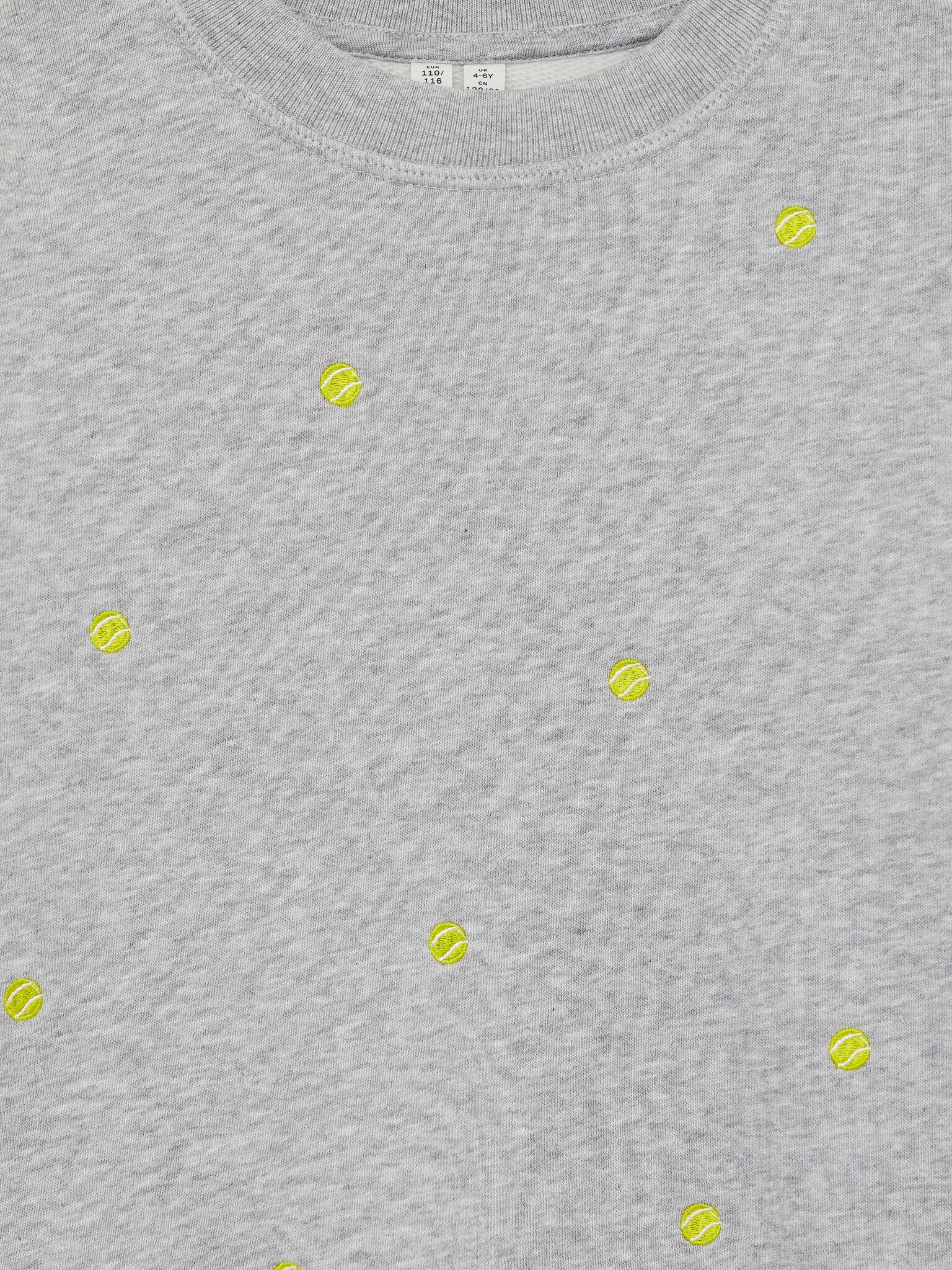 Embroidered Sweatshirt - Grey/Tennis Balls/Dark Blue/Blue/Basket - 3