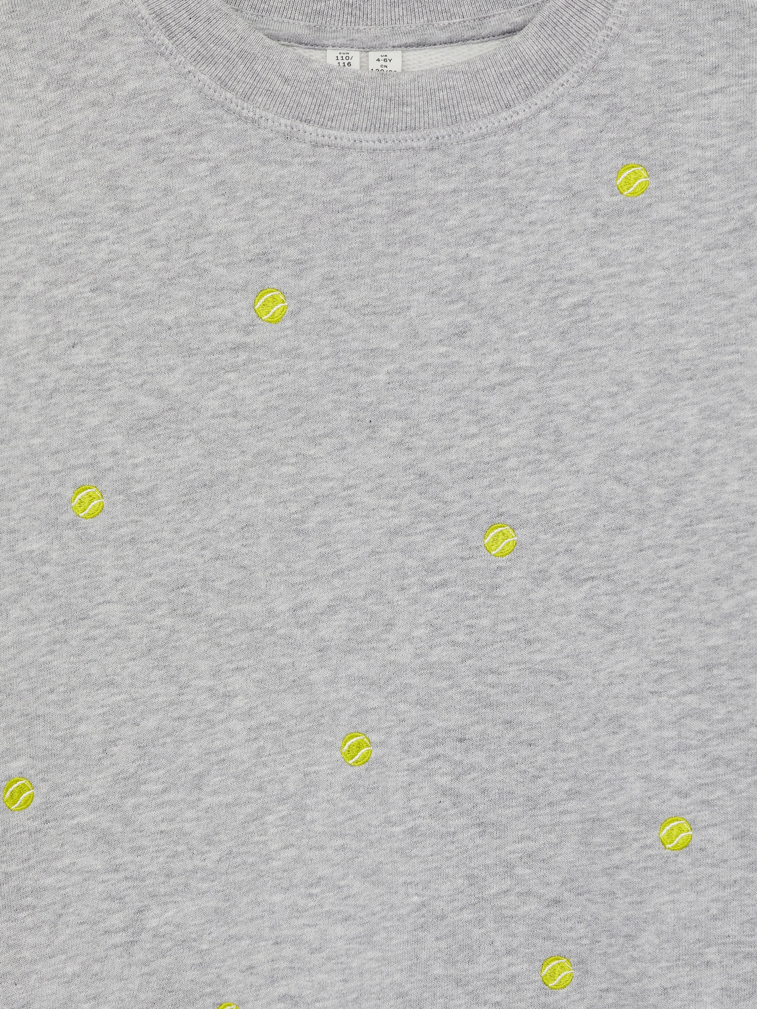 Sweat brodé - Gris/Balles de tennis/Bleu foncé/Bleu/Basket/Avoine chiné/Poisson bleu - 3