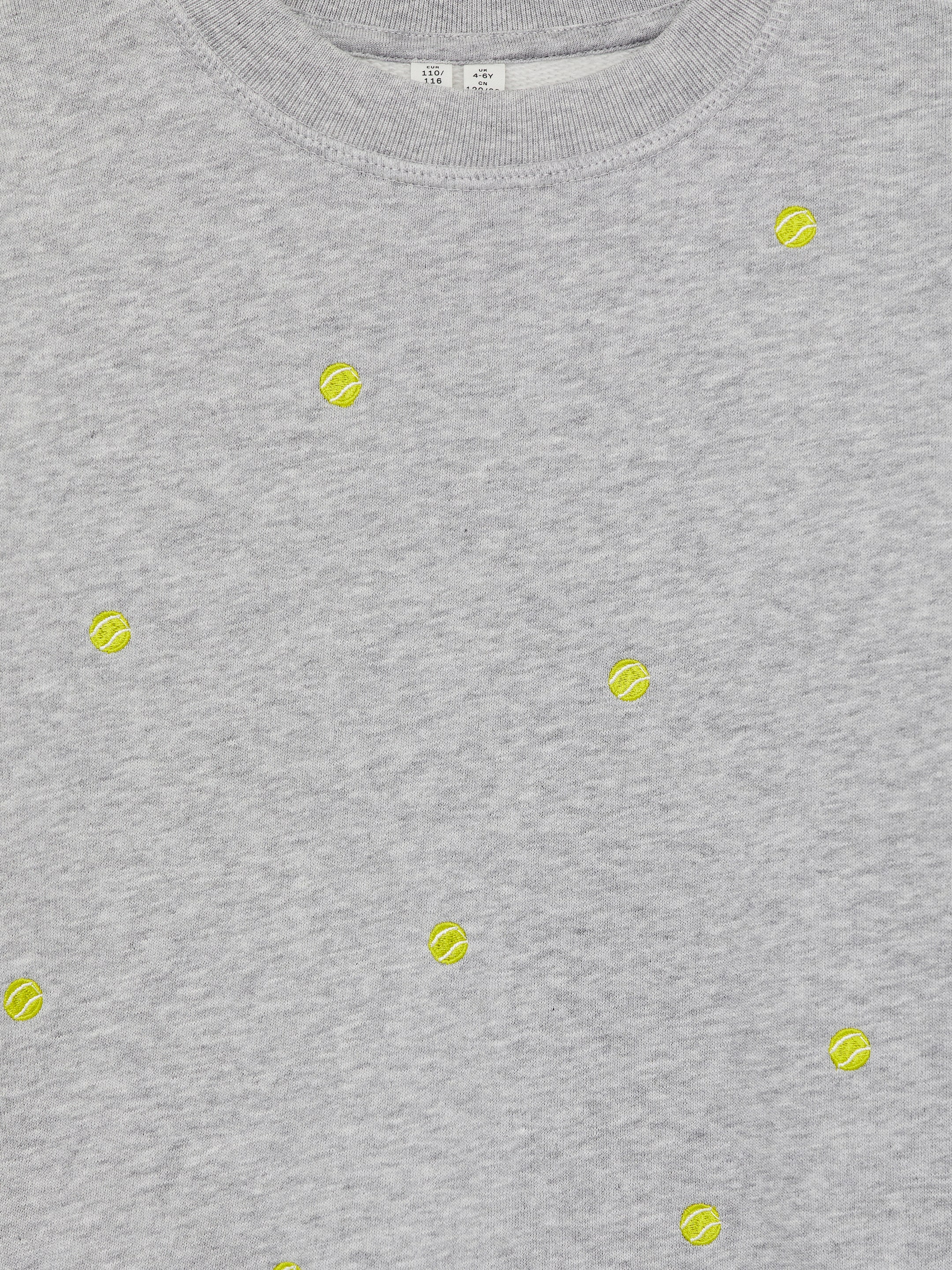 Visa större bild: Sweatshirt med brodyr - Grå/tennisbollar - BARN | H&M SE 3