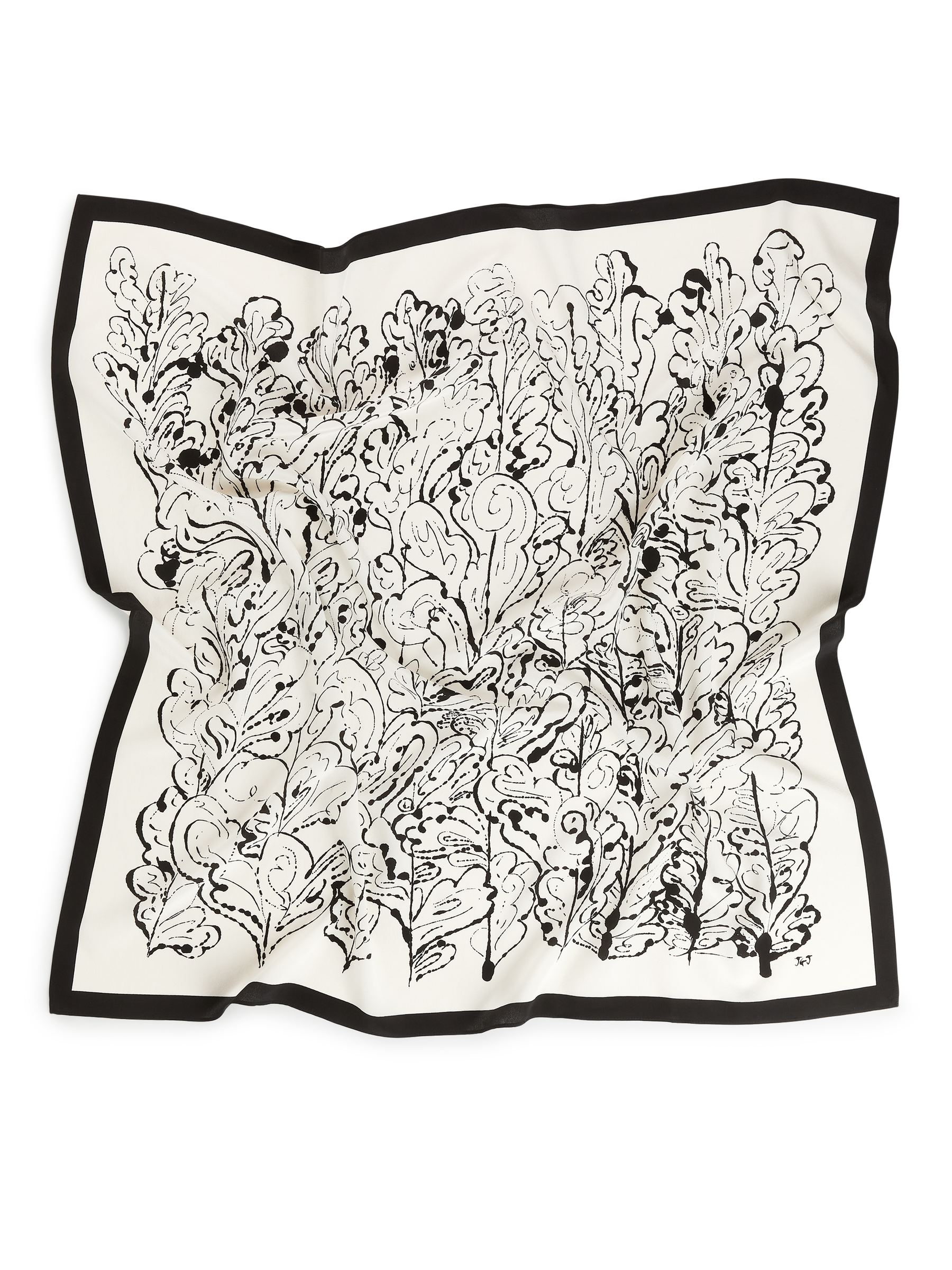 Bedrucktes Seidentuch - Schwarz/Cremeweiß - Damen - StillMedia/DescriptiveStillLife - 3