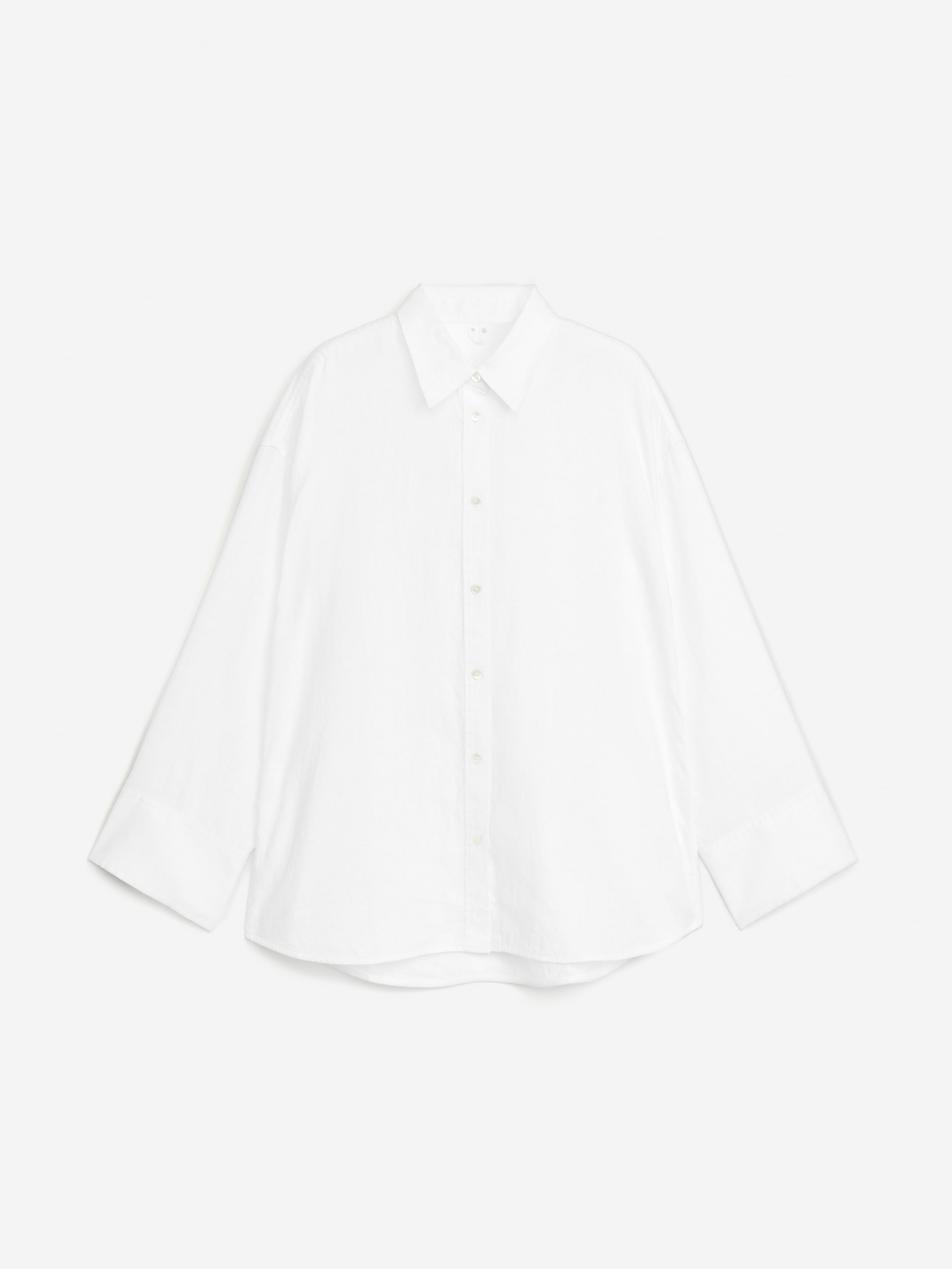View larger image: Loose Linen Shirt - White - Ladies | H&M GB 1