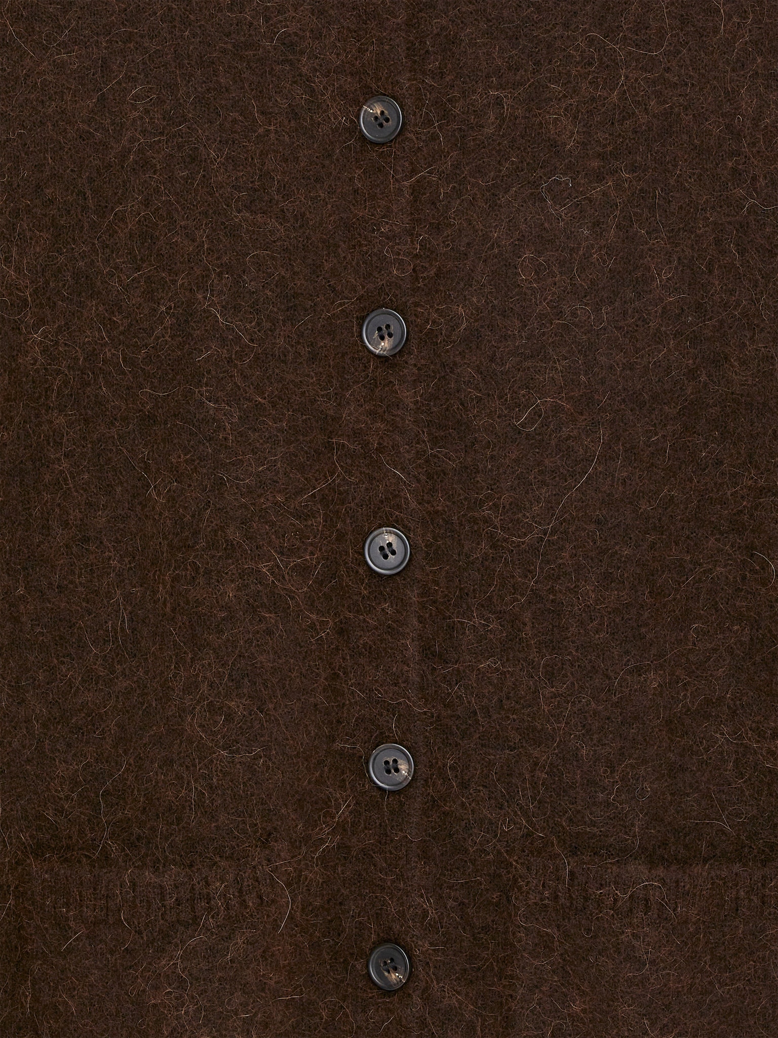 Cardigan en mélange de laine et d'alpaga - Marron foncé - 4