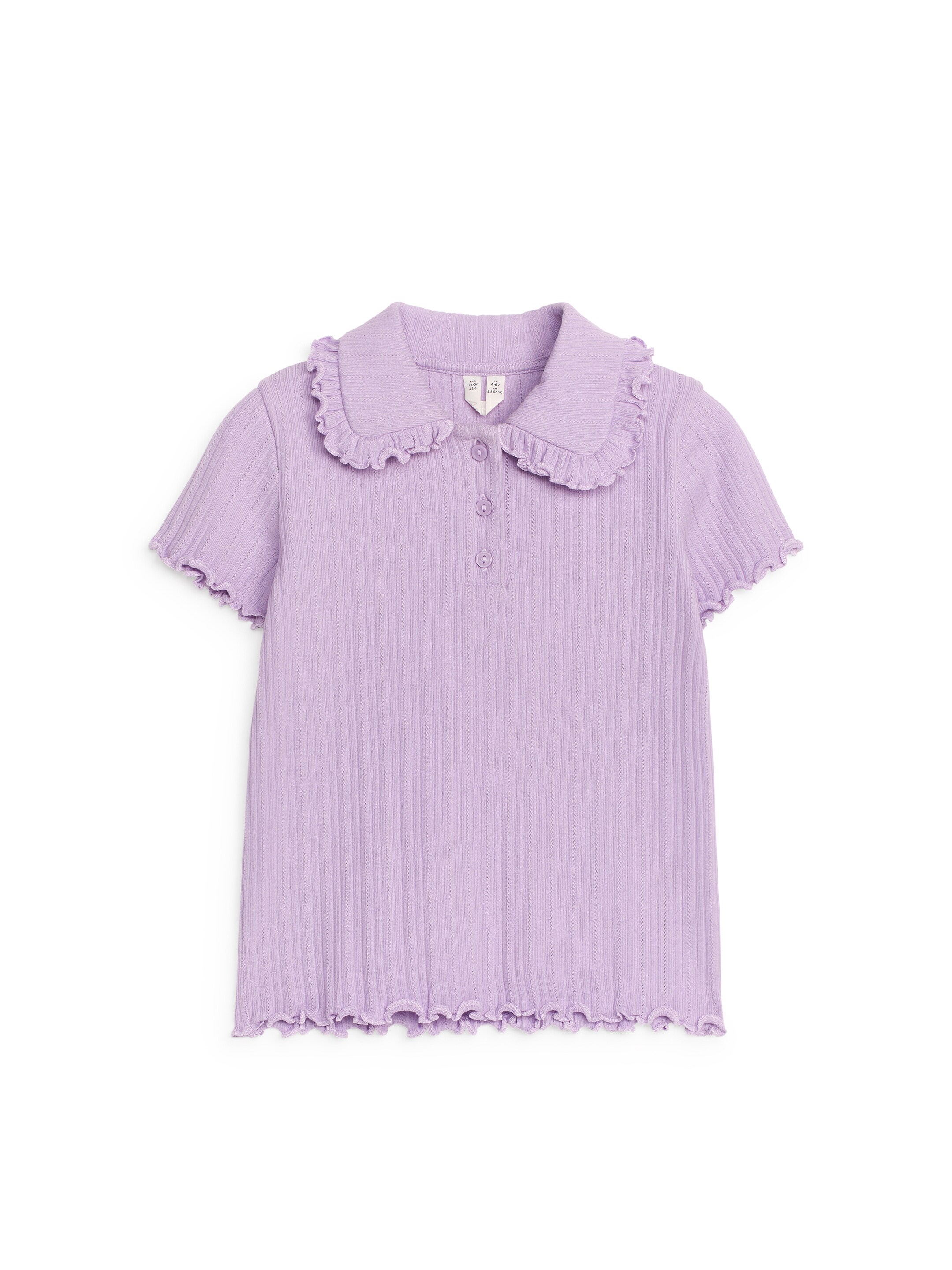 Oberteil mit Rüschenkragen aus geripptem Jersey - Lila - Slim Fit - Kinder - StillMedia/DescriptiveStillLife - 2