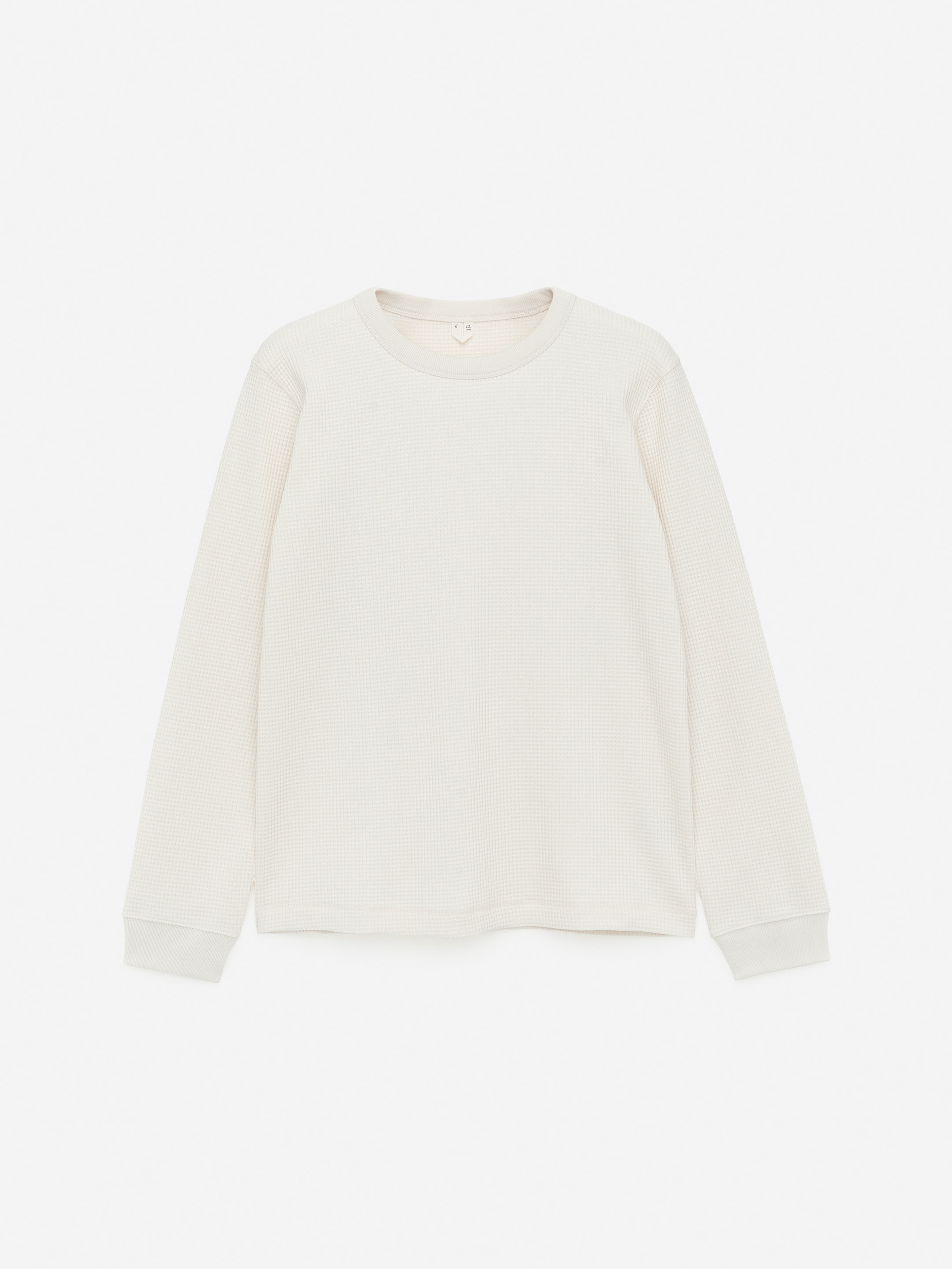 Våffelstickad sweatshirt - Vit - Regular fit - Men - StillMedia/DescriptiveStillLife - 1