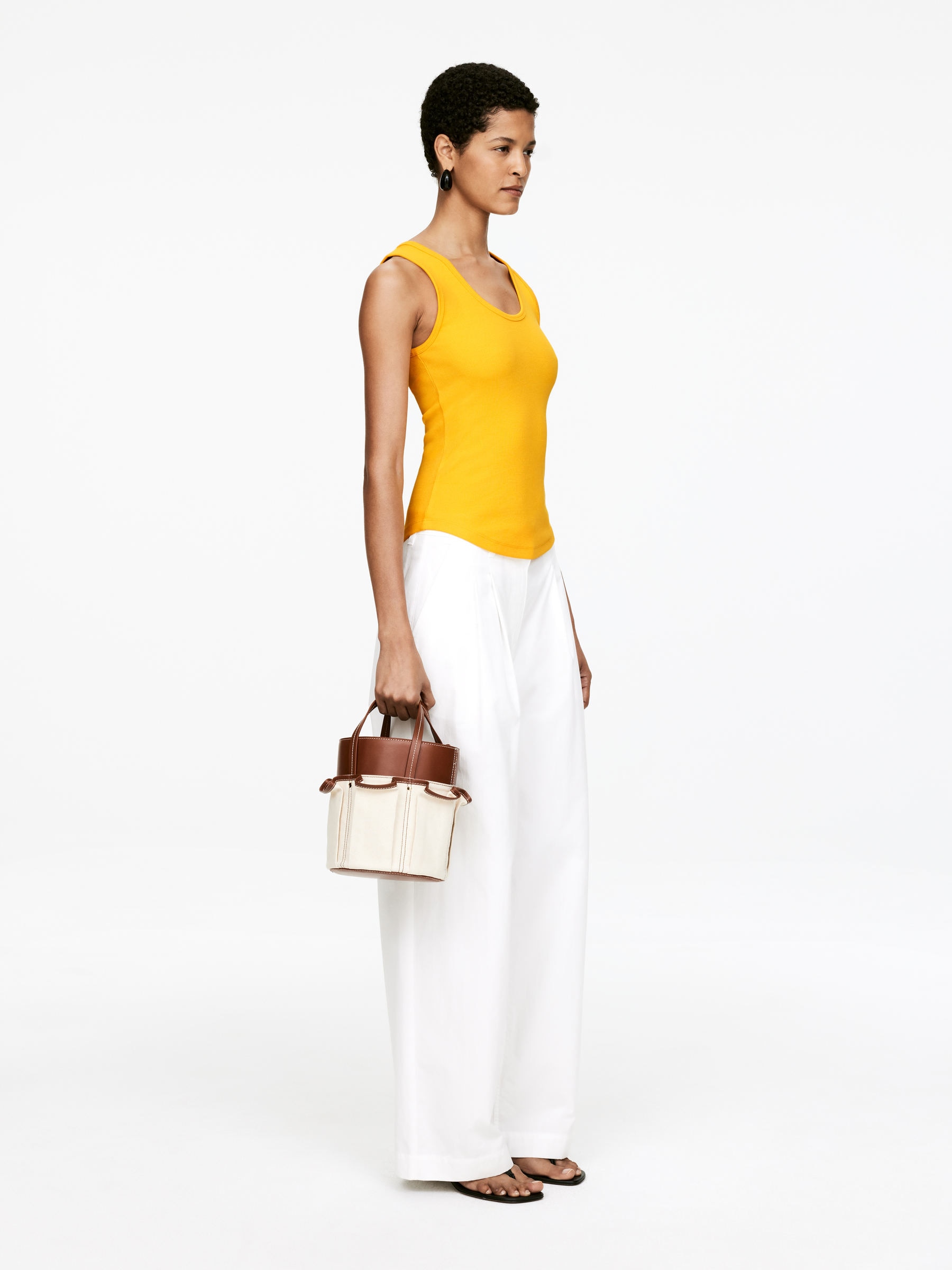 Rib Tank Top - Yellow - Slim fit - Women - StillMedia/Lookbook - 6
