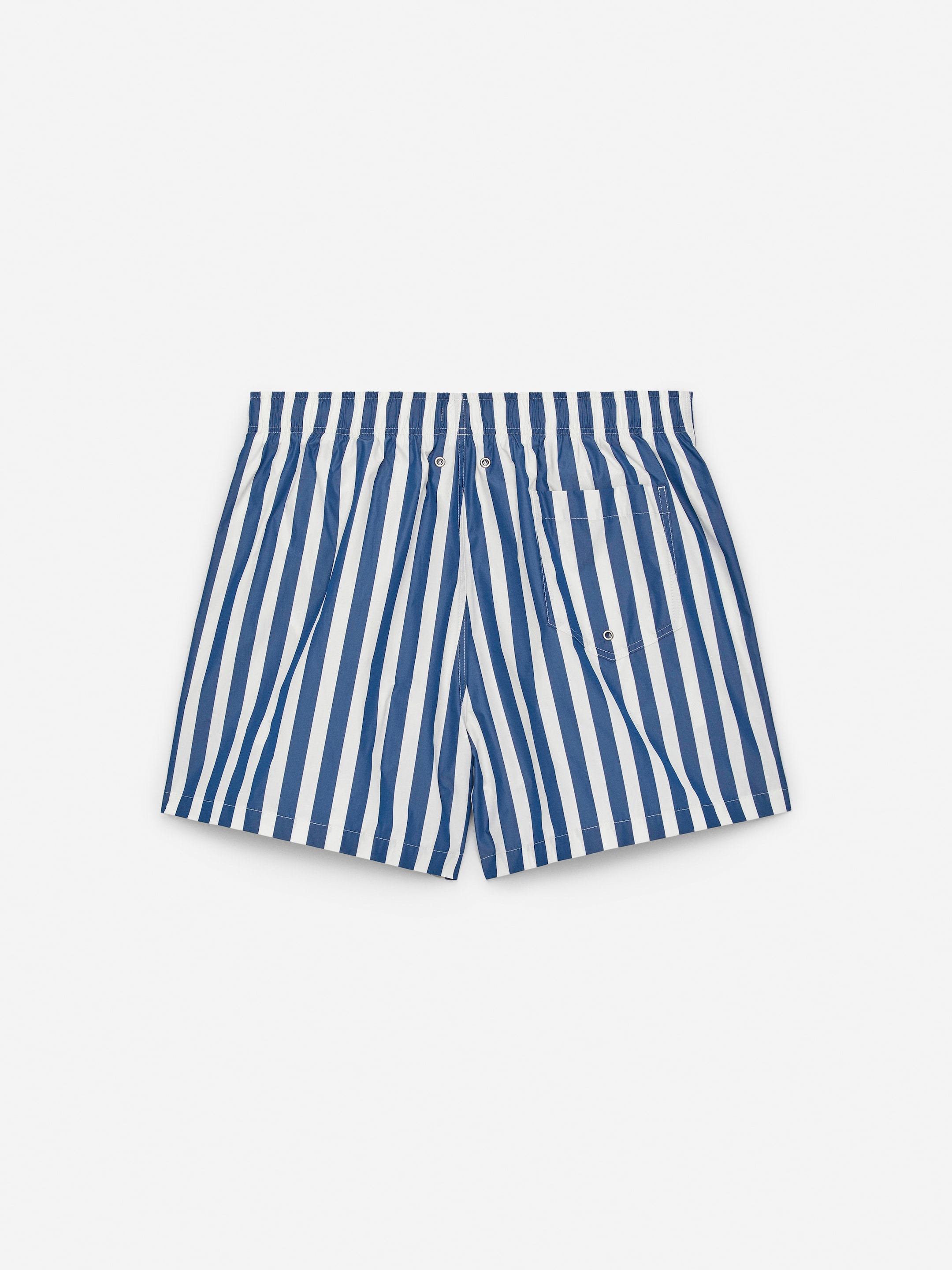 Badeshorts mit Streifen - Blau/Weiß - Regular Fit - Men - StillMedia/DescriptiveStillLife - 1