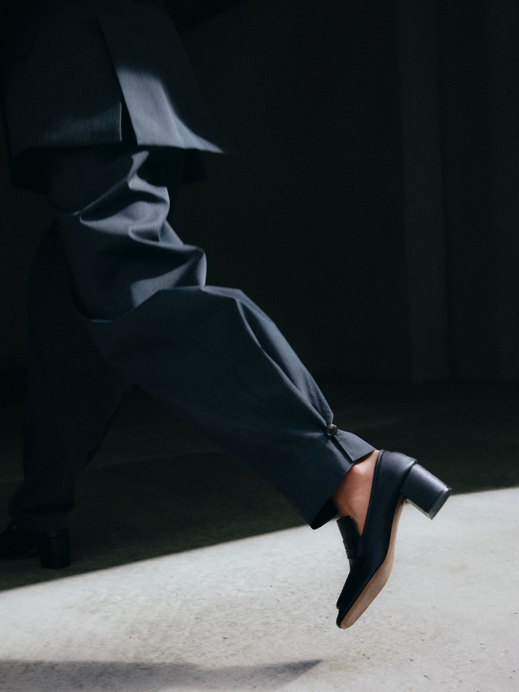 Skräddad byxa i ullblandning - Grå - Regular fit - Women - StillMedia/Environmental - 1