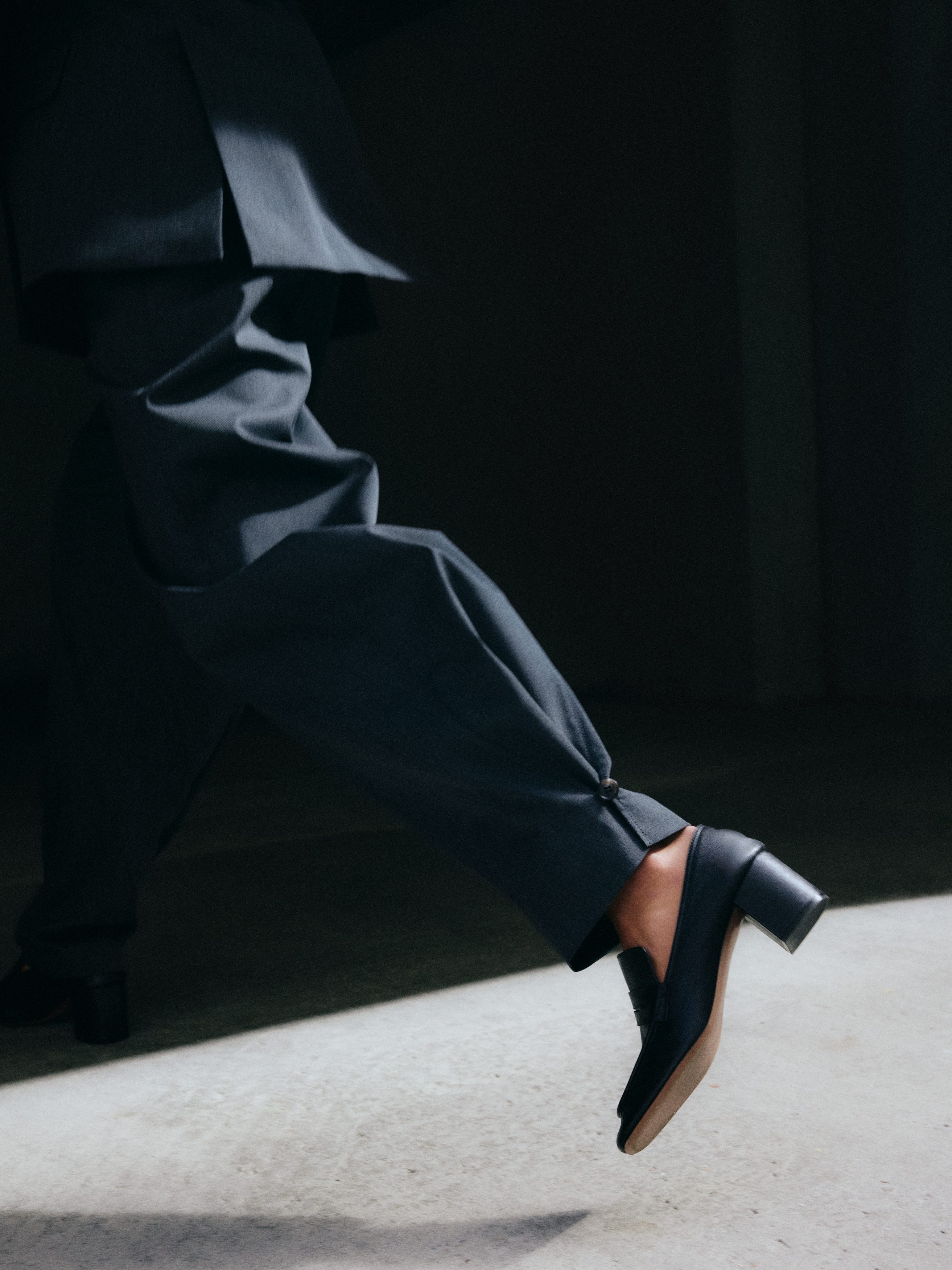 Heeled Leather Loafers - Black - Women - StillMedia/Environmental - 1