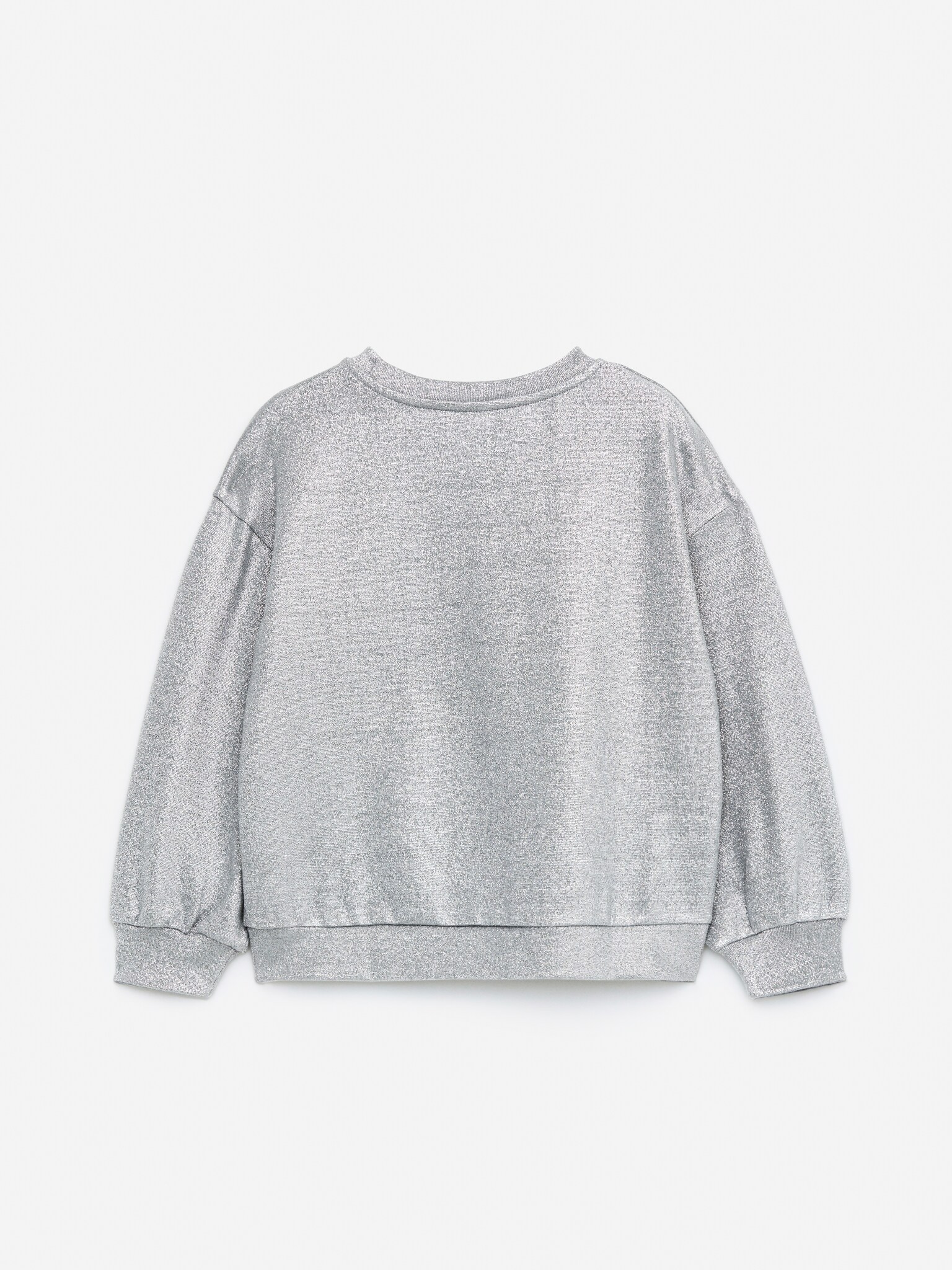 Glitter sweatshirt - Grijs/metallic - 2