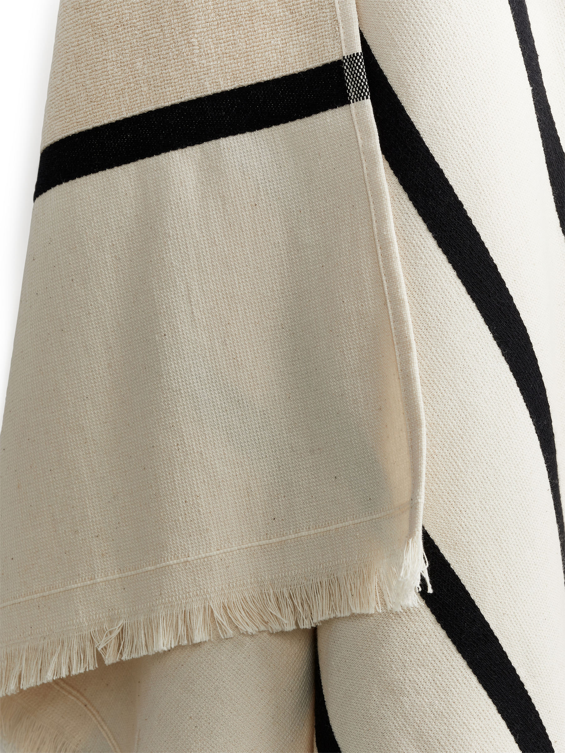 Badetuch, 100 x 180 cm - Cremeweiß/Dunkelgrau - Haushaltswaren - StillMedia/DescriptiveDetail - 3