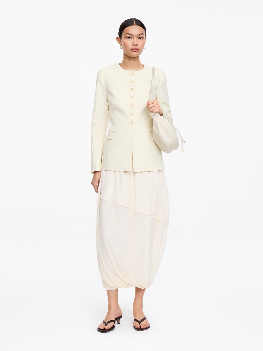ARKET Women's  Linen-Blend Blazer White,  size 32