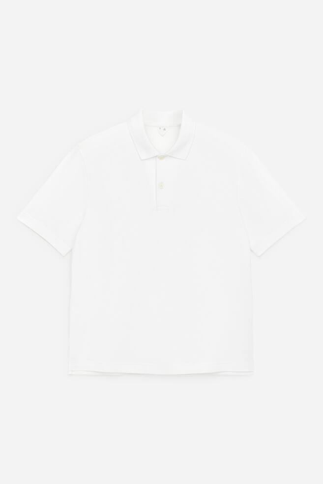 Piqué Polo Shirt - Off White/Raspberry Red/Dark Blue/Dark Blue/Striped/Green - 1