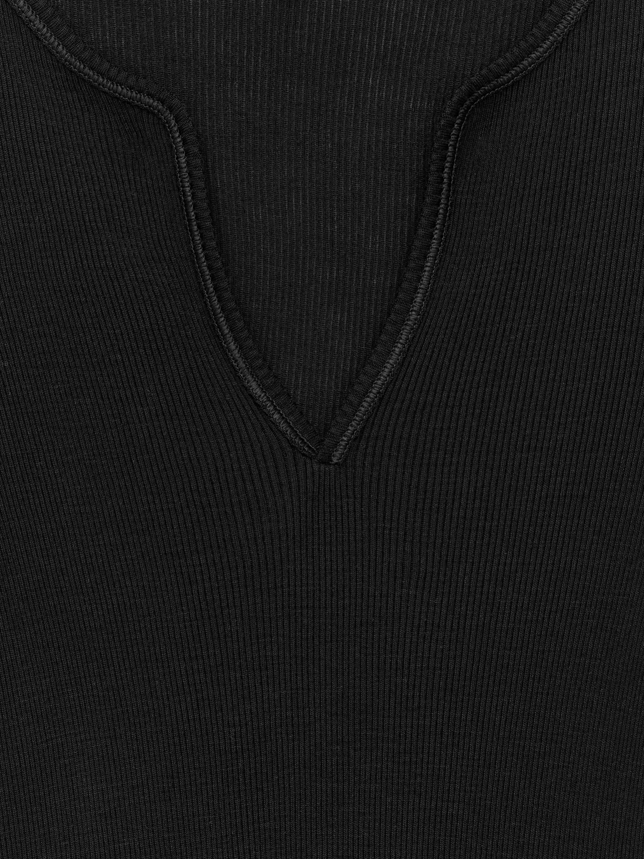 Top de canalé en lana y seda - Negro - Corte estándar - Women - StillMedia/DescriptiveDetail - 1