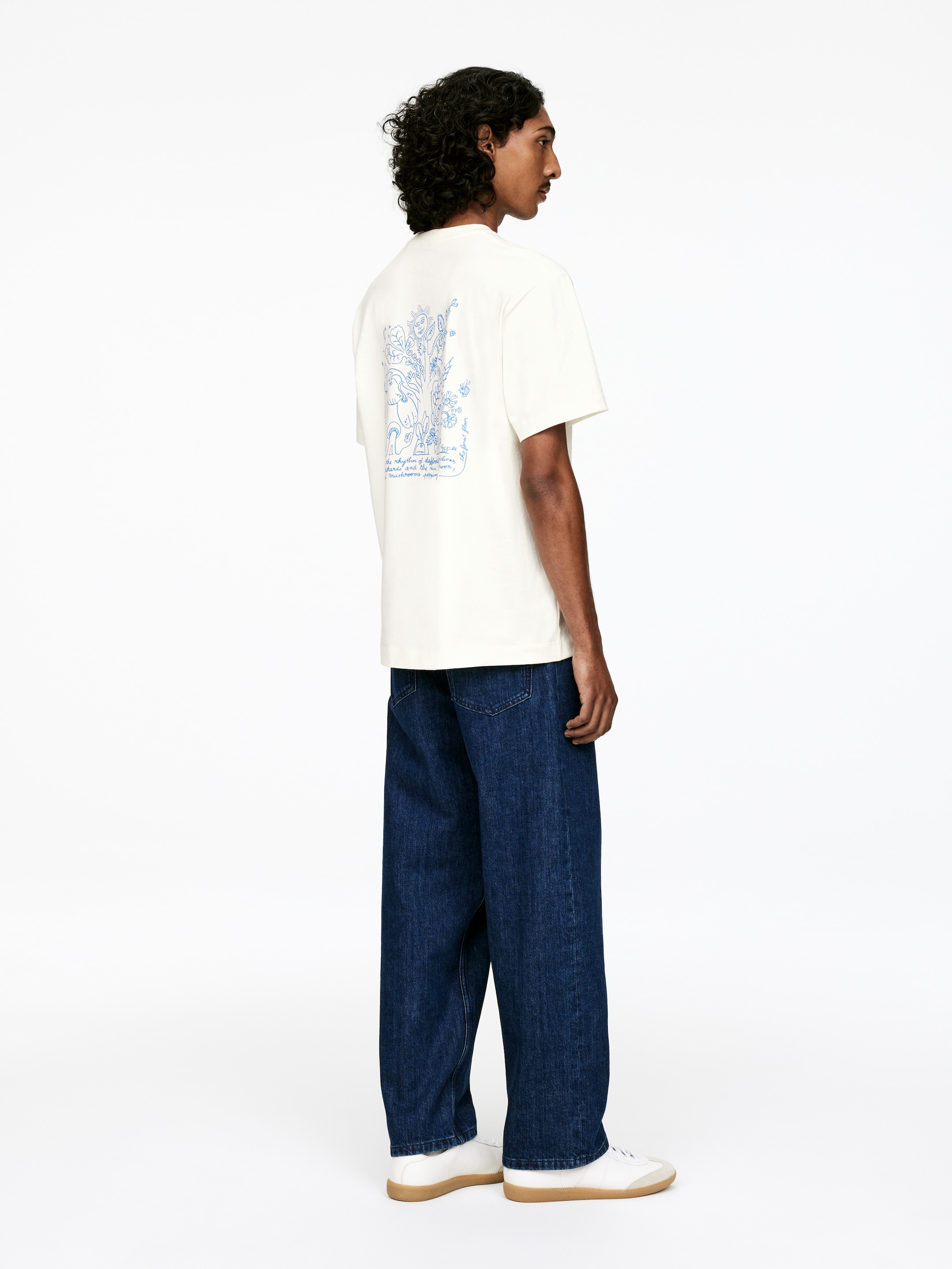Visualizza immagine più grande: T-shirt con stampa ARKET CAFÉ - Bianco sporco/Blu - UOMO | H&M IT 4