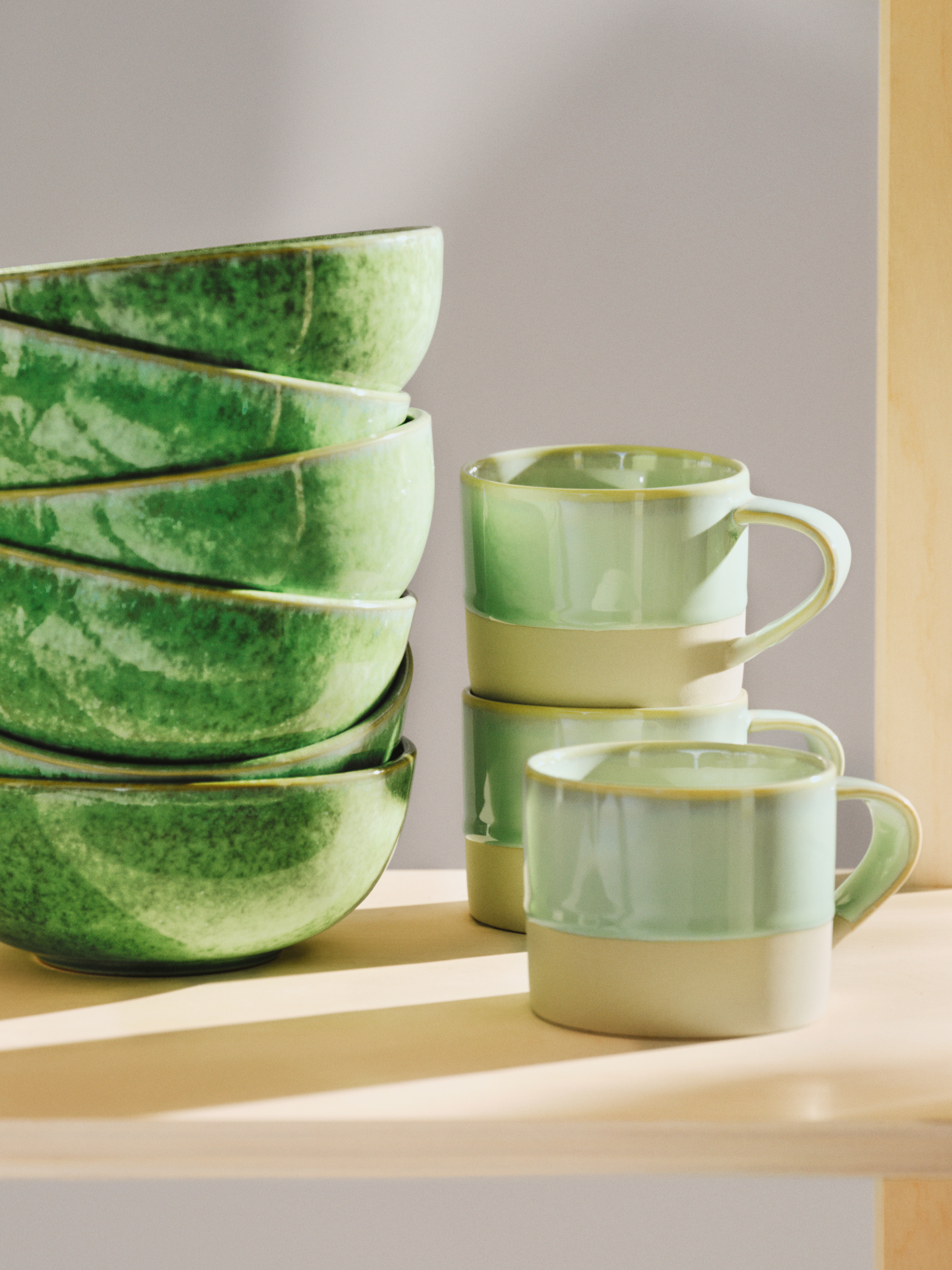 Stoneware Bowl 14 cm – Green – ARKET WW