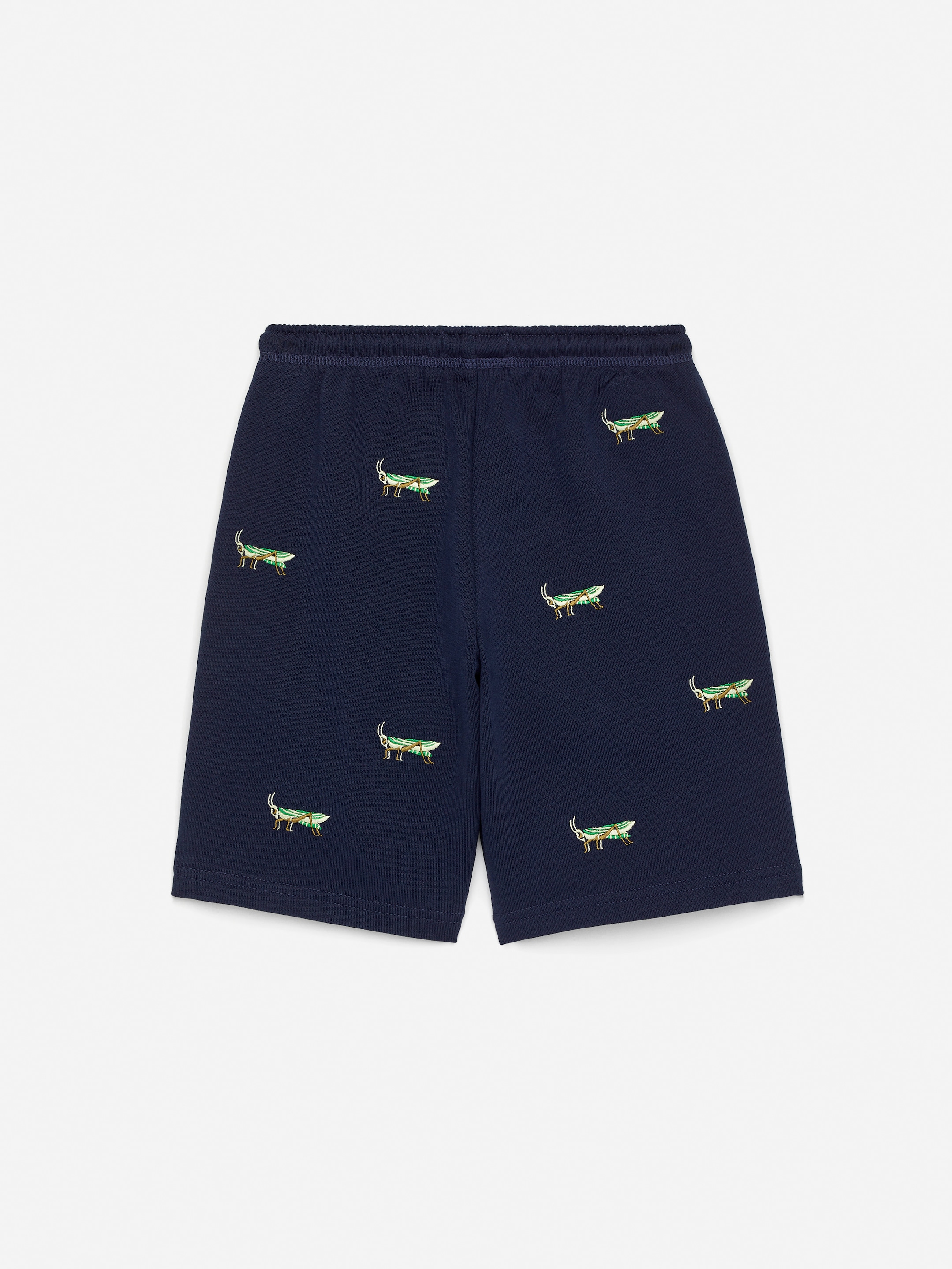 Embroidered Sweatshorts - Dark Blue/Grasshoppers - Relaxed fit - Children - StillMedia/DescriptiveStillLife - 3