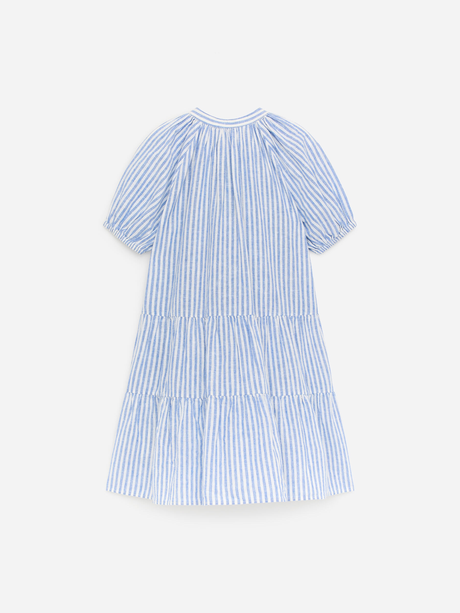 Kleid aus Baumwolle und Leinen - Blau/Weiß - Relaxed Fit - Children - StillMedia/DescriptiveStillLife - 3