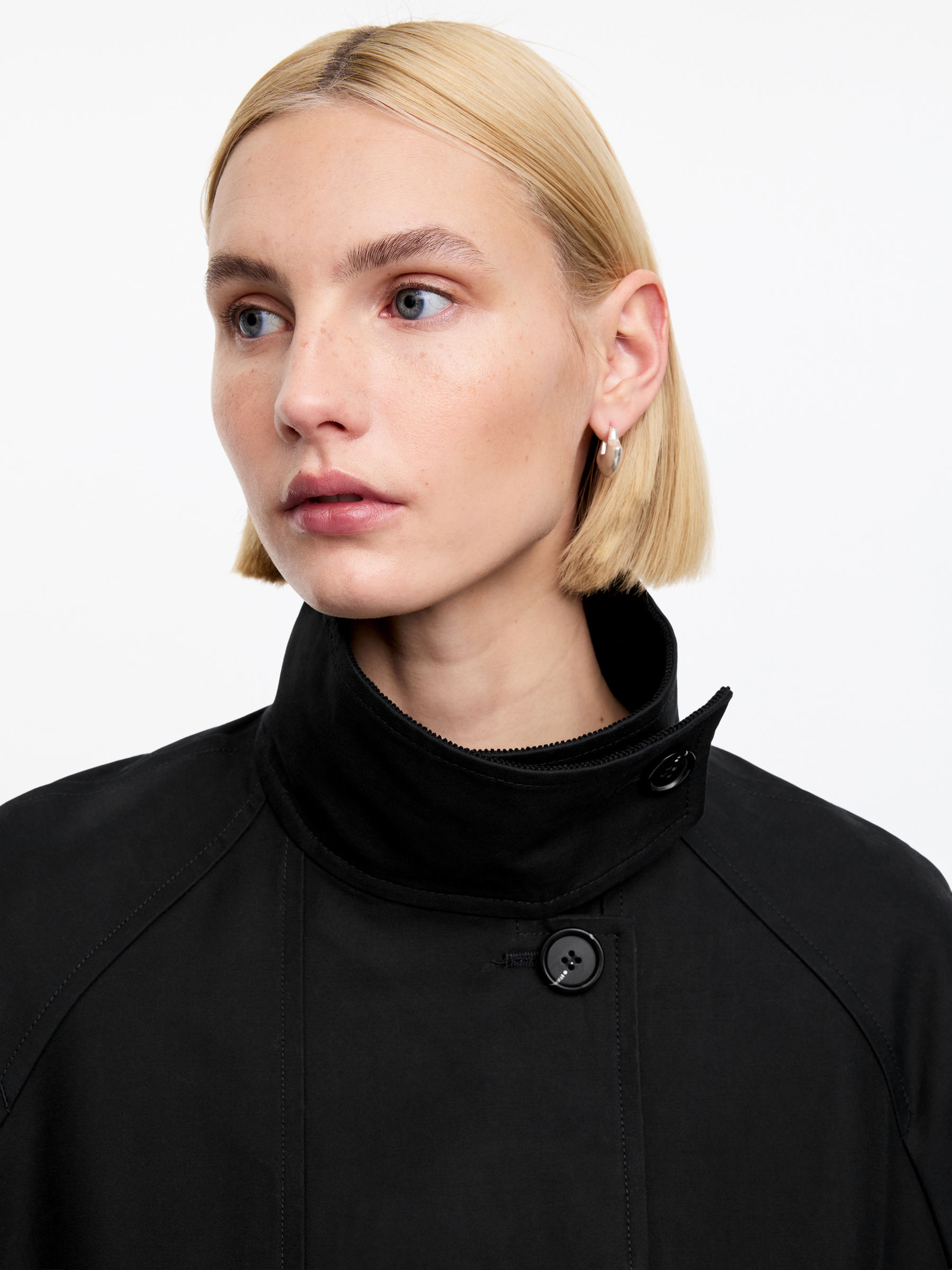 Corduroy-Collar Jacket - Black - Loose fit - Women - StillMedia/Lookbook - 8