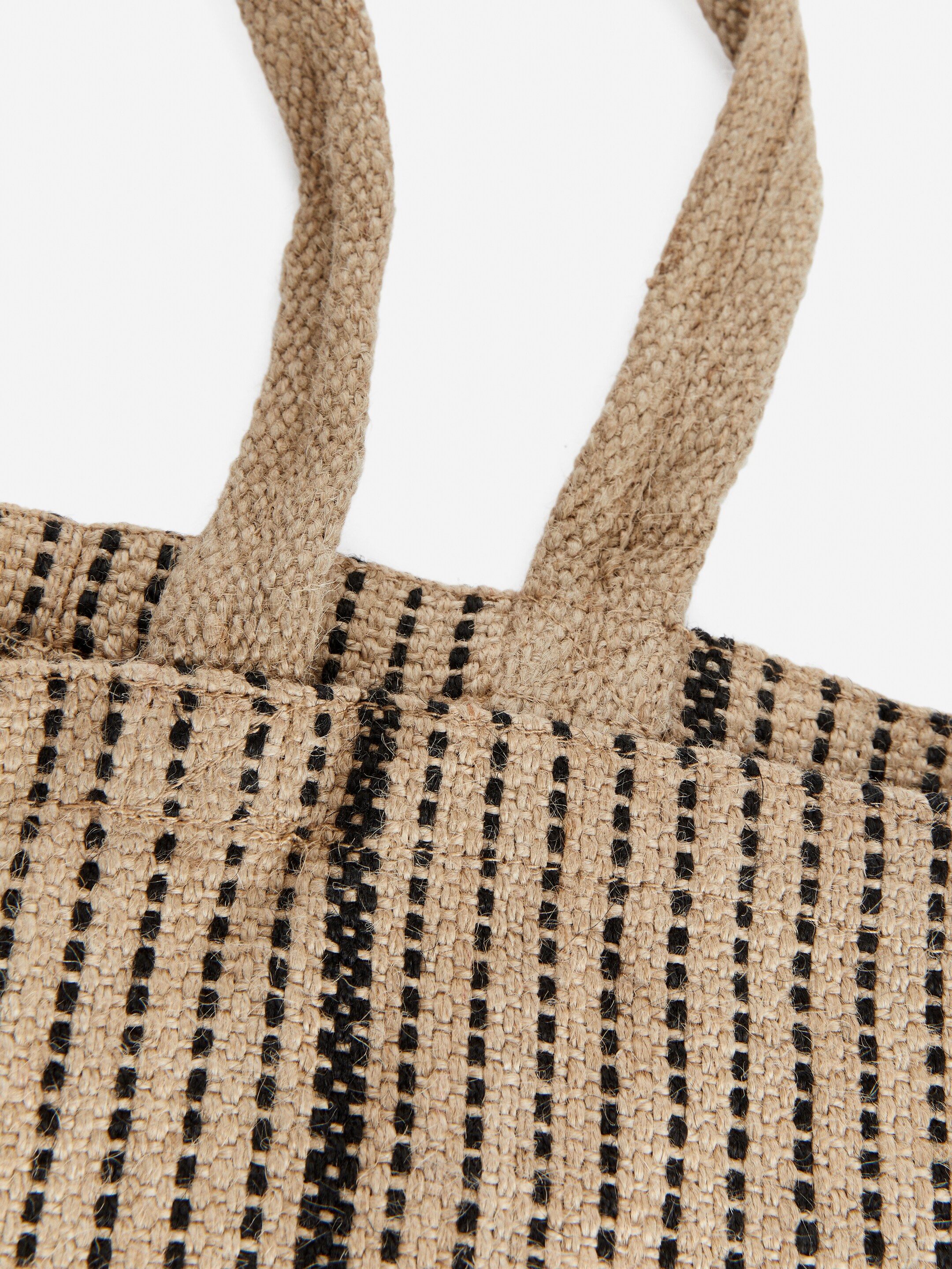 Zobacz większy obraz: Large Jute Tote - Beżowy/Czarny - HOME | H&M PL 3